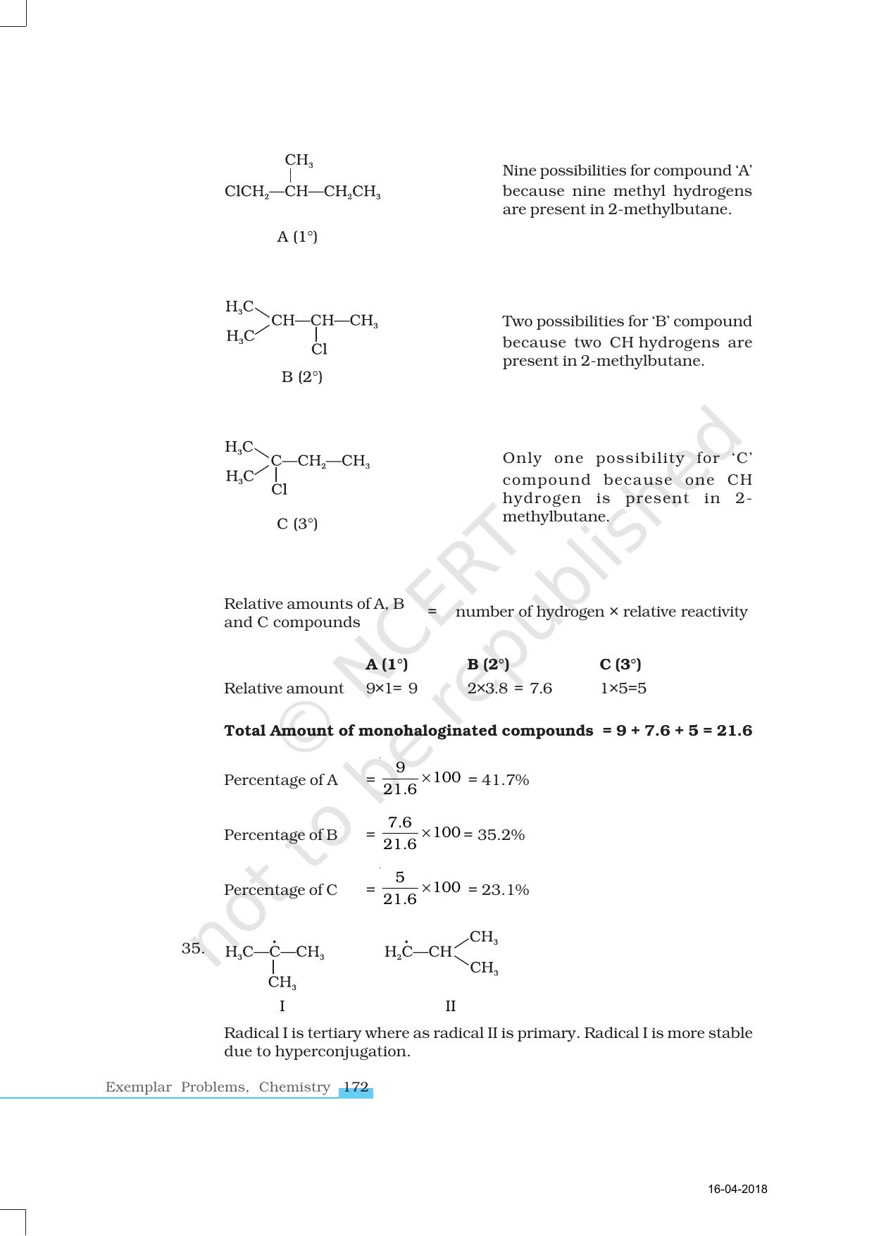 NCERT Exemplar Book for Class 11 Chemistry: Chapter 13 Hydrocarbons - Page 12