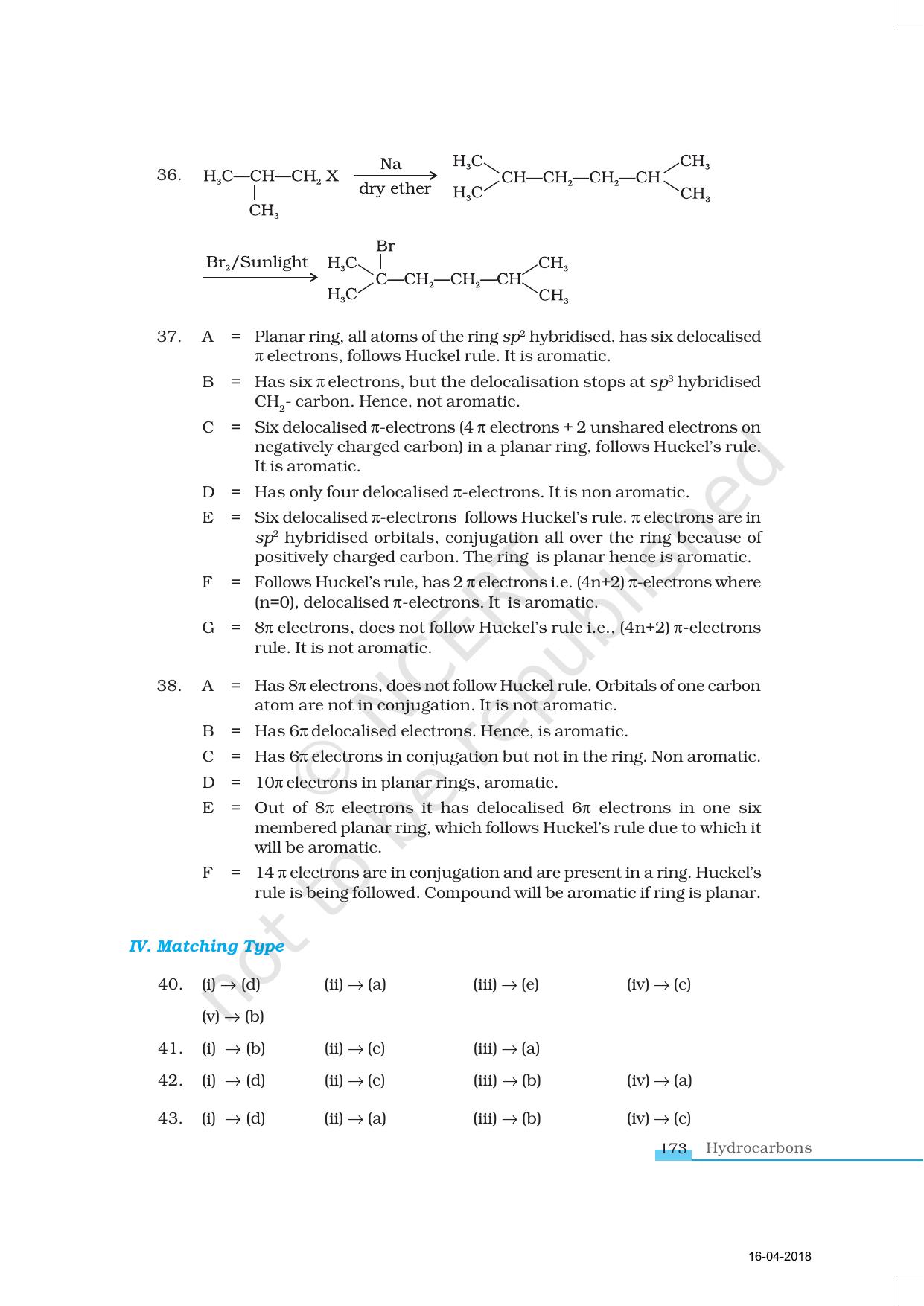 NCERT Exemplar Book for Class 11 Chemistry: Chapter 13 Hydrocarbons - Page 13