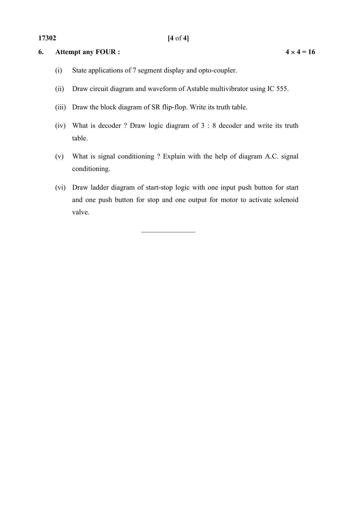 MSBTE Summer Question Paper 2019 - Basic Electronics and Mechatronics - Page 4