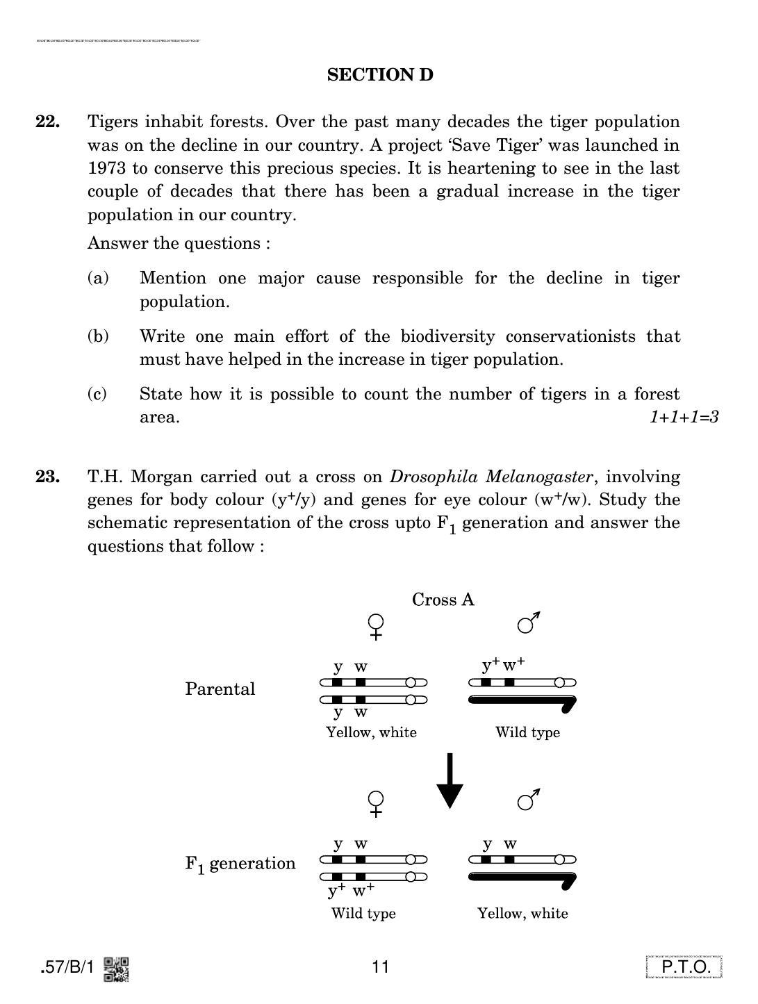 CBSE Class 12 57-C-1 - Biology 2020 Compartment Question Paper - Page 11