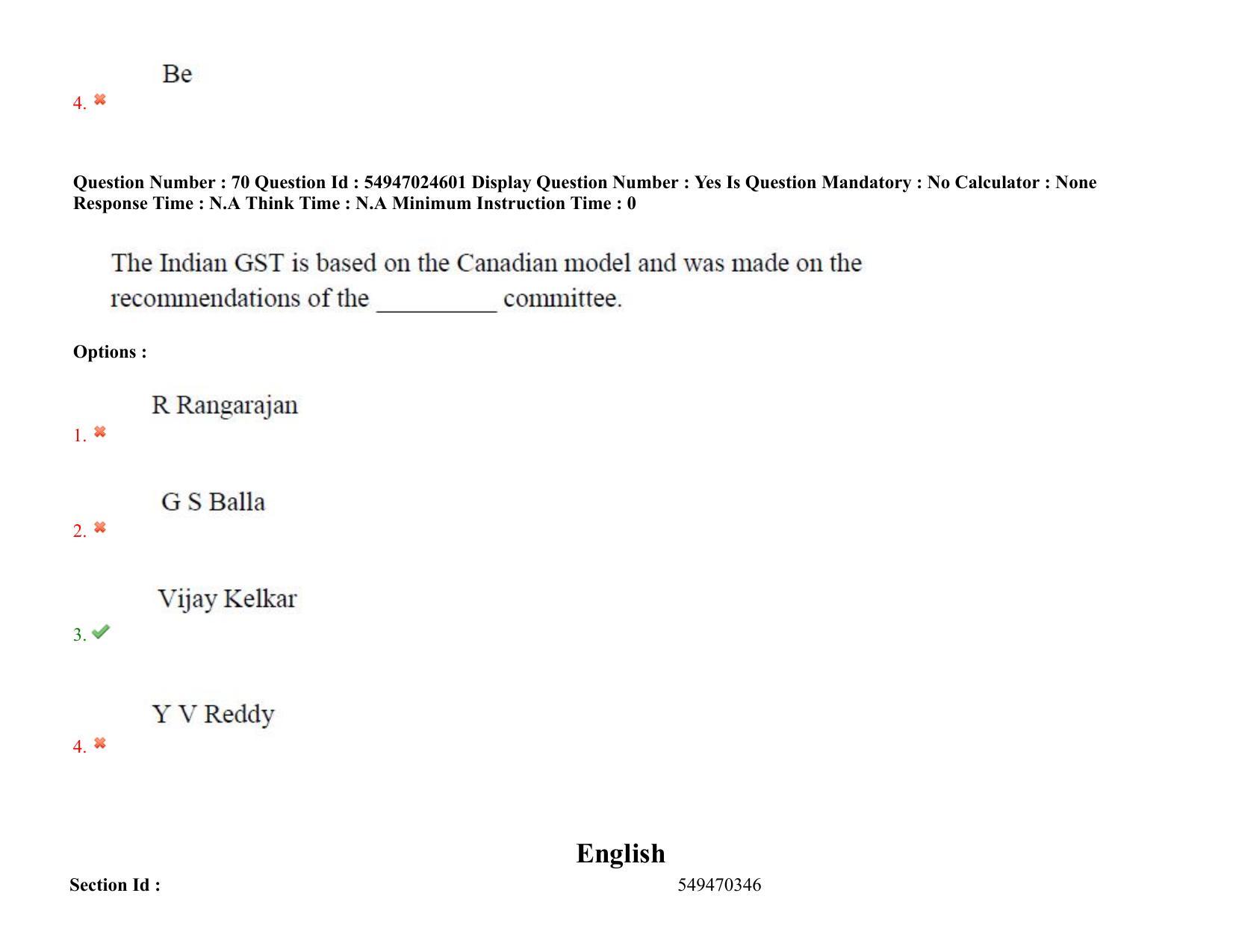 AP RCET 2022: English - 18-10-2022 (Tuesday) Session-I: Question Paper With keys - Page 55