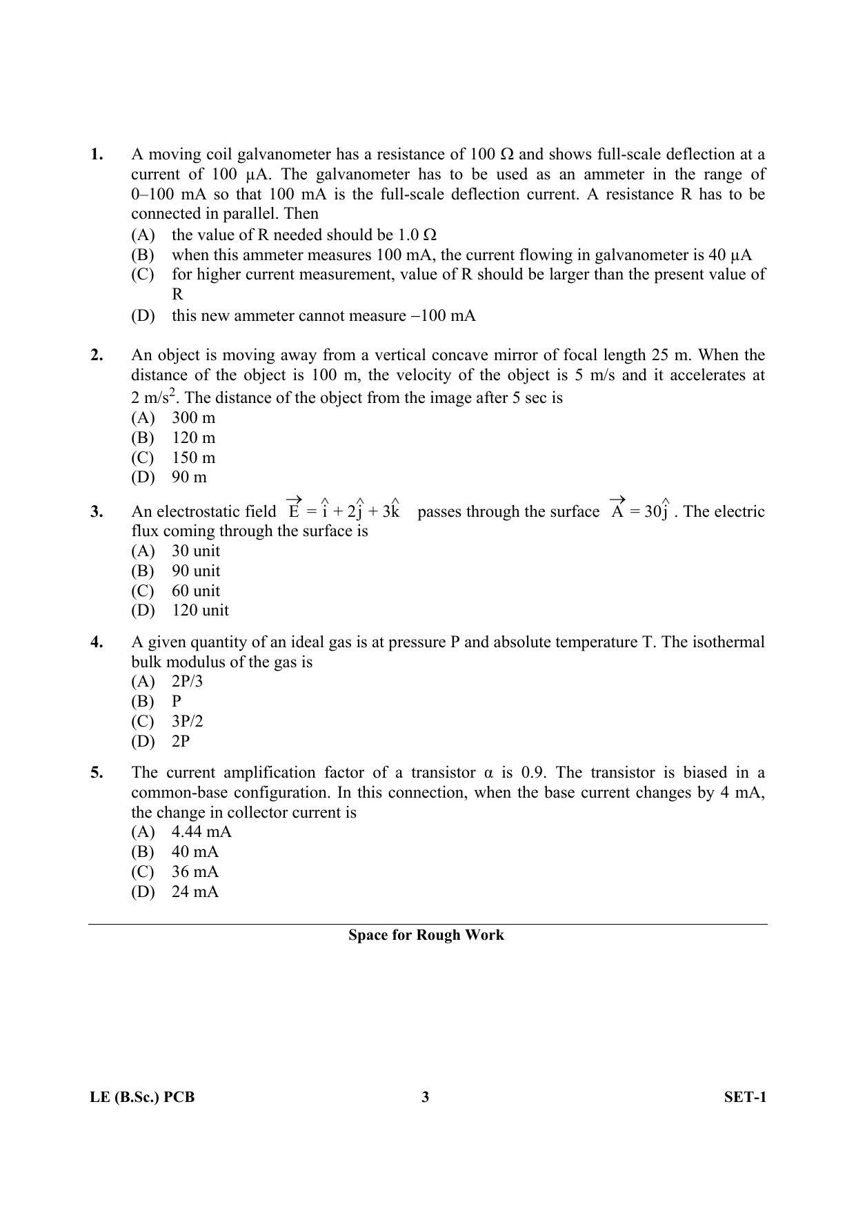 OJEE 2013 LE B.Sc PCB Set 1 Question Paper - Page 2