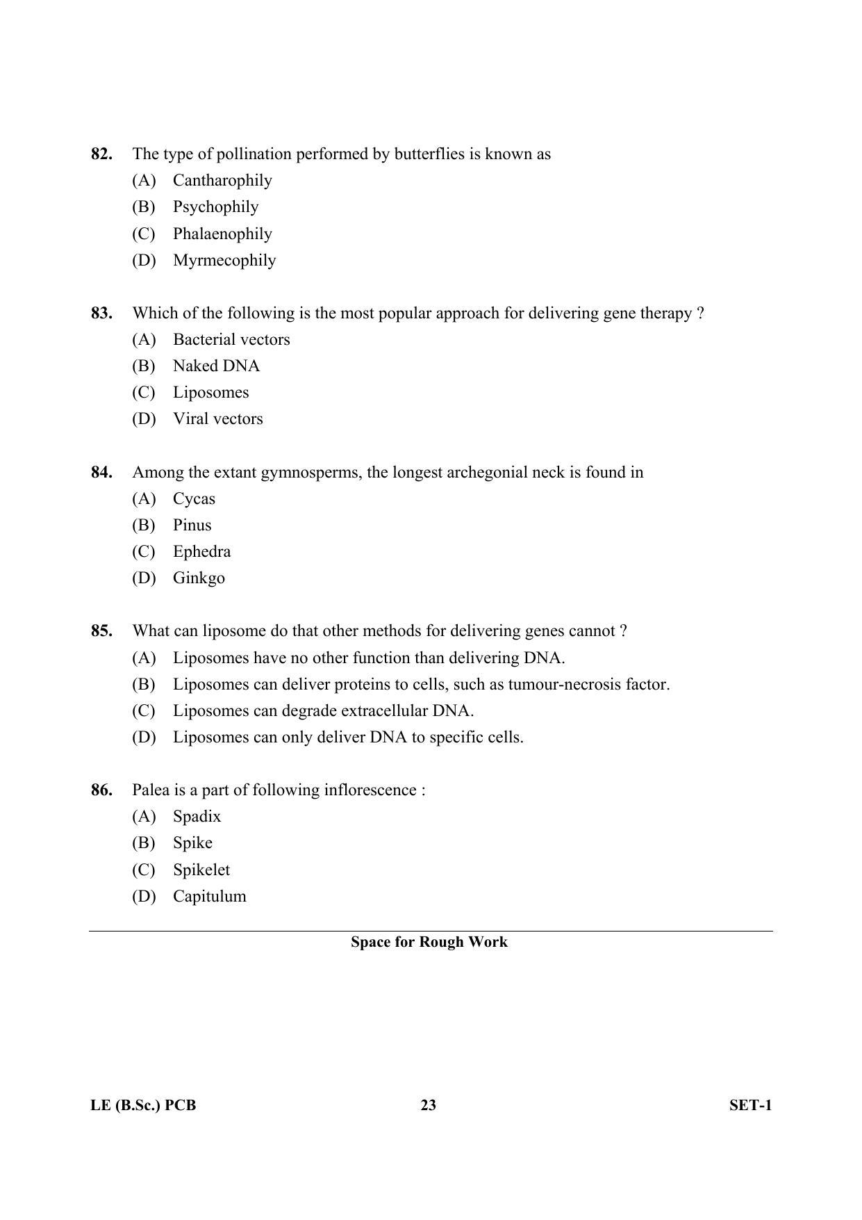 OJEE 2013 LE B.Sc PCB Set 1 Question Paper - Page 22