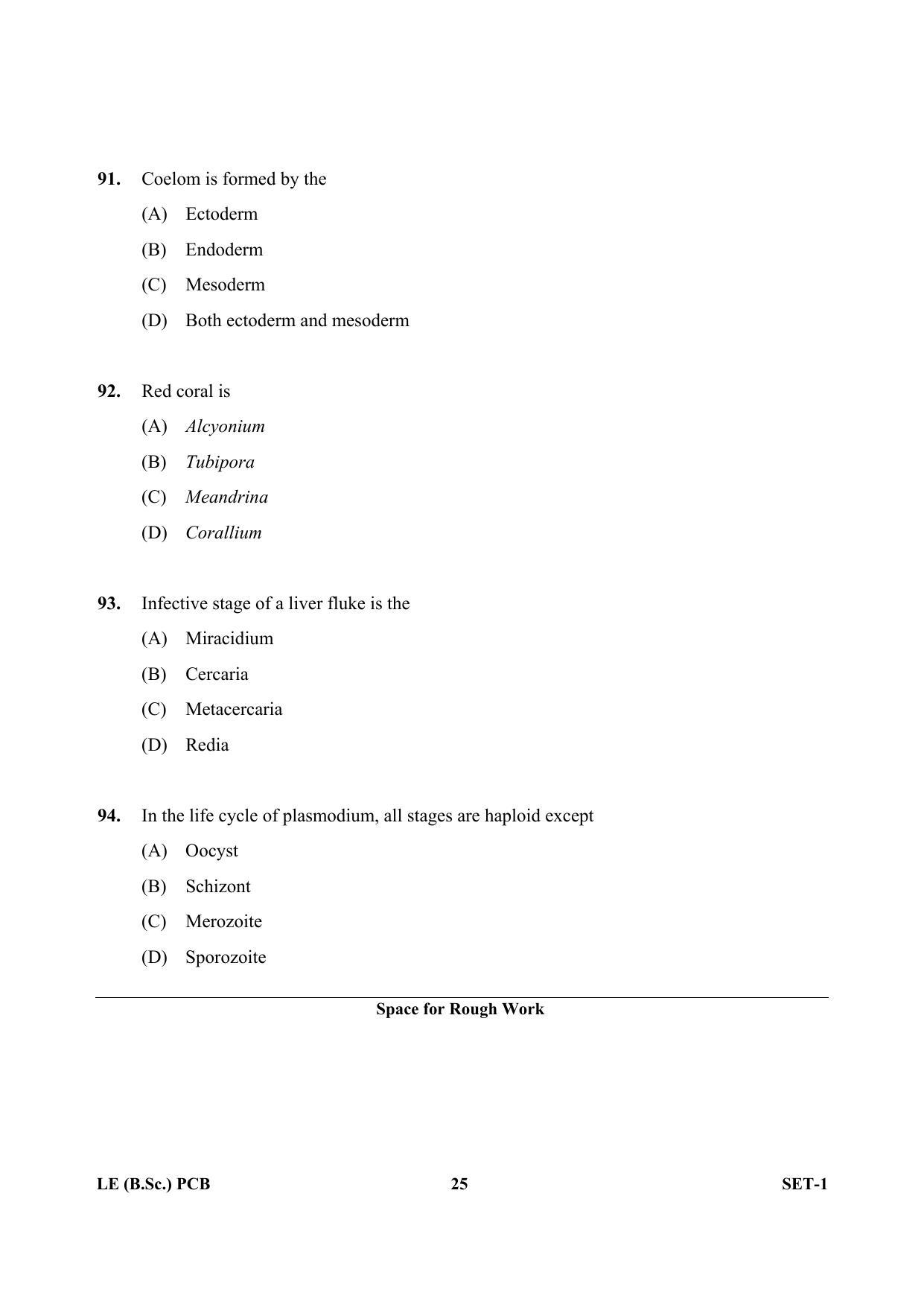 OJEE 2013 LE B.Sc PCB Set 1 Question Paper - Page 24