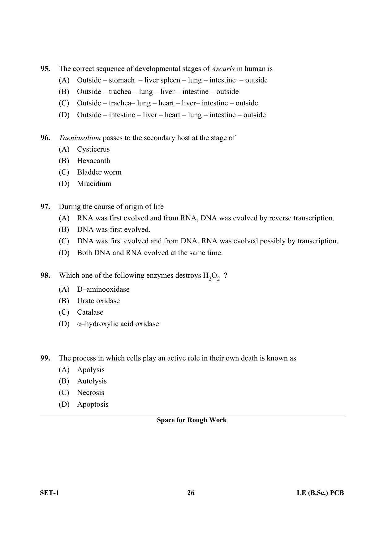 OJEE 2013 LE B.Sc PCB Set 1 Question Paper - Page 25