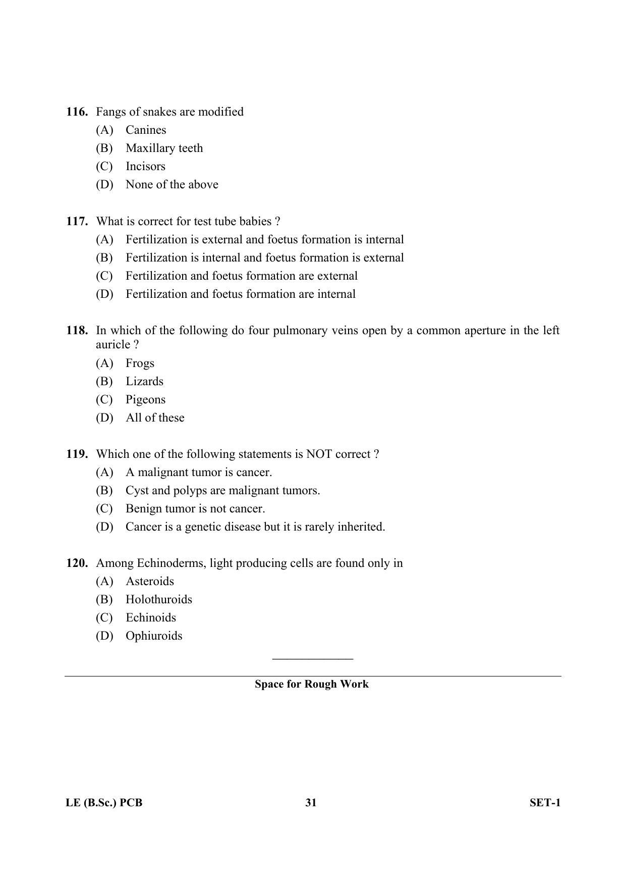 OJEE 2013 LE B.Sc PCB Set 1 Question Paper - Page 30