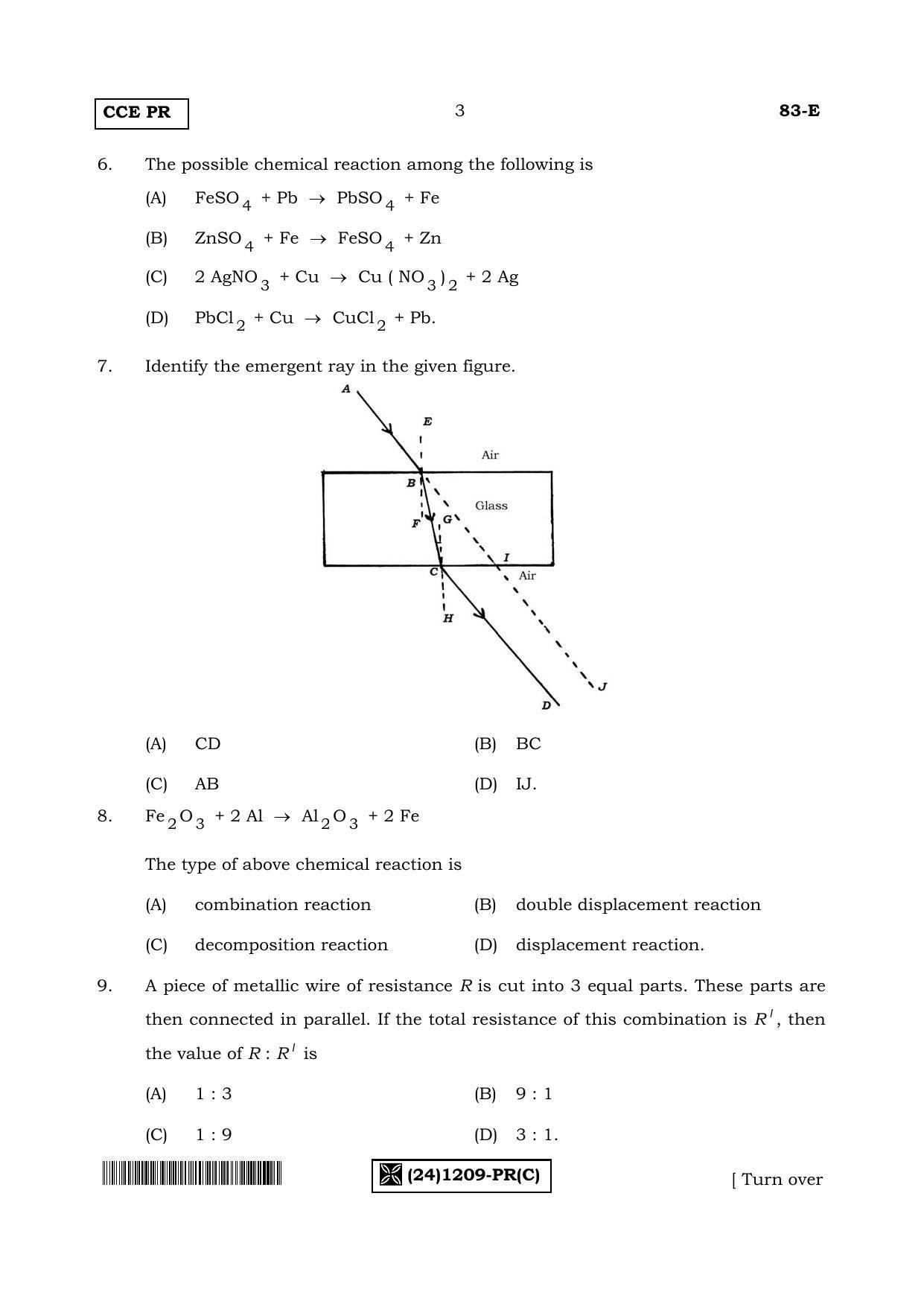 Karnataka SSLC Science (ENGLISH Medium) - 83-E-_PR_-1209-C_e3 (Supplementary) June 2019 Question Paper - Page 3