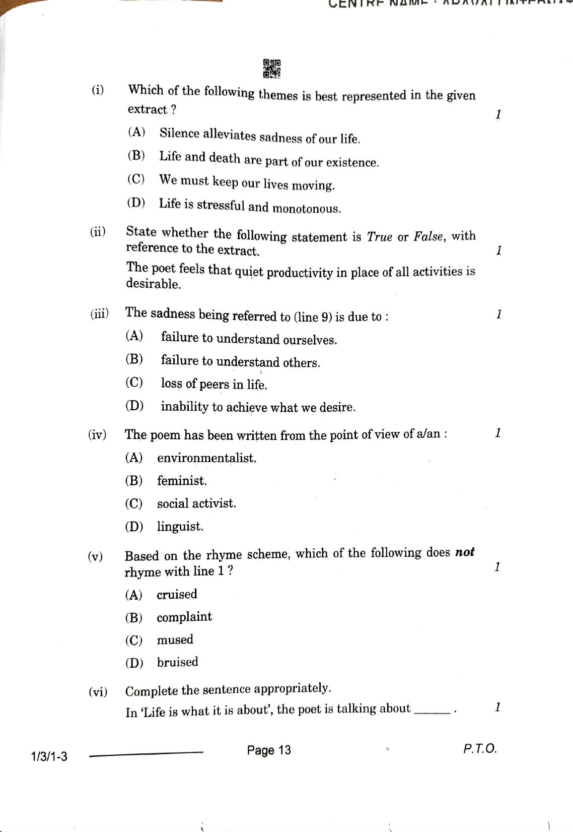 1/3/1 English Core Set 1 2024 Question Paper - Page 18