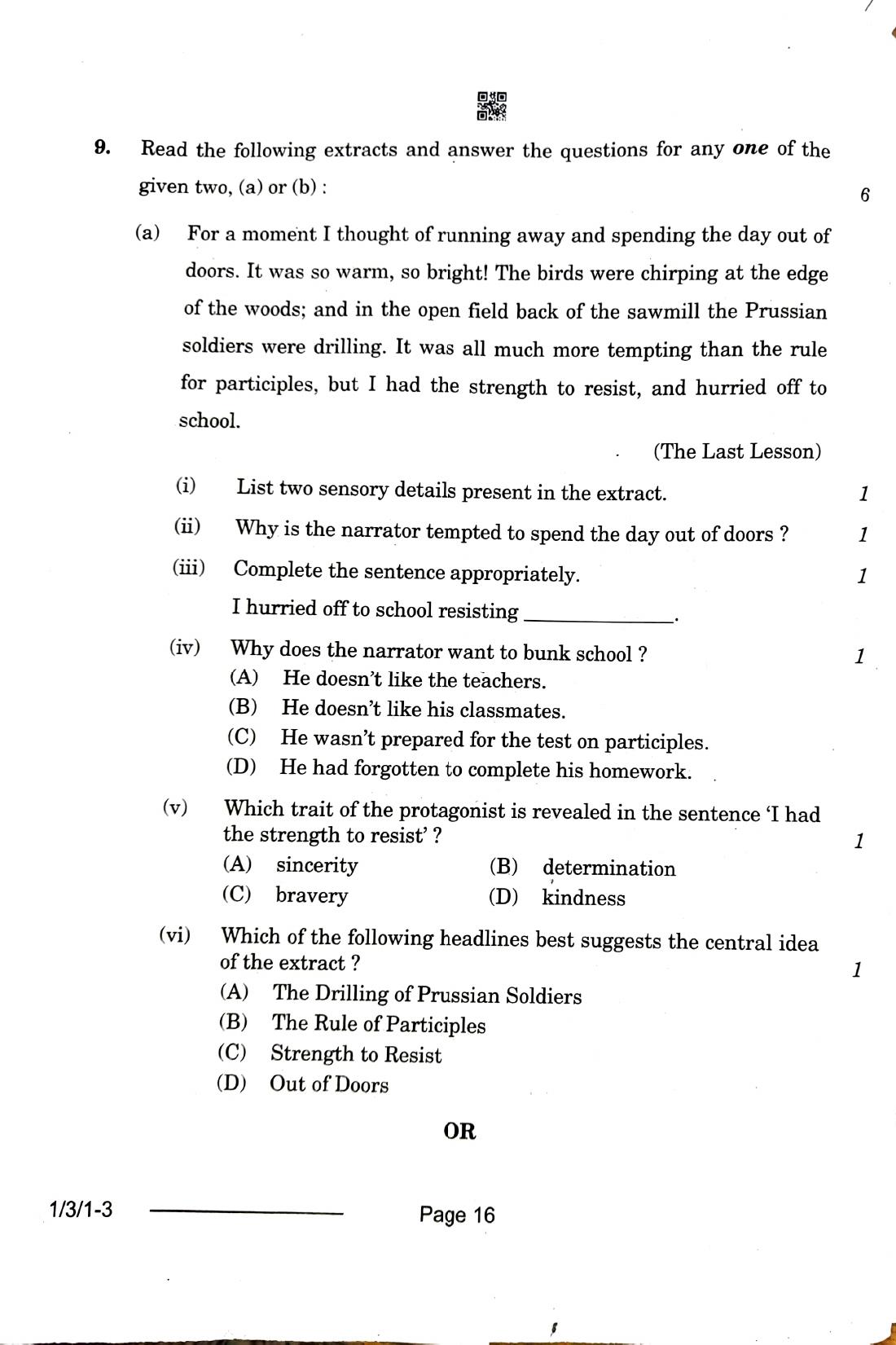 1/3/1 English Core Set 1 2024 Question Paper - Page 21