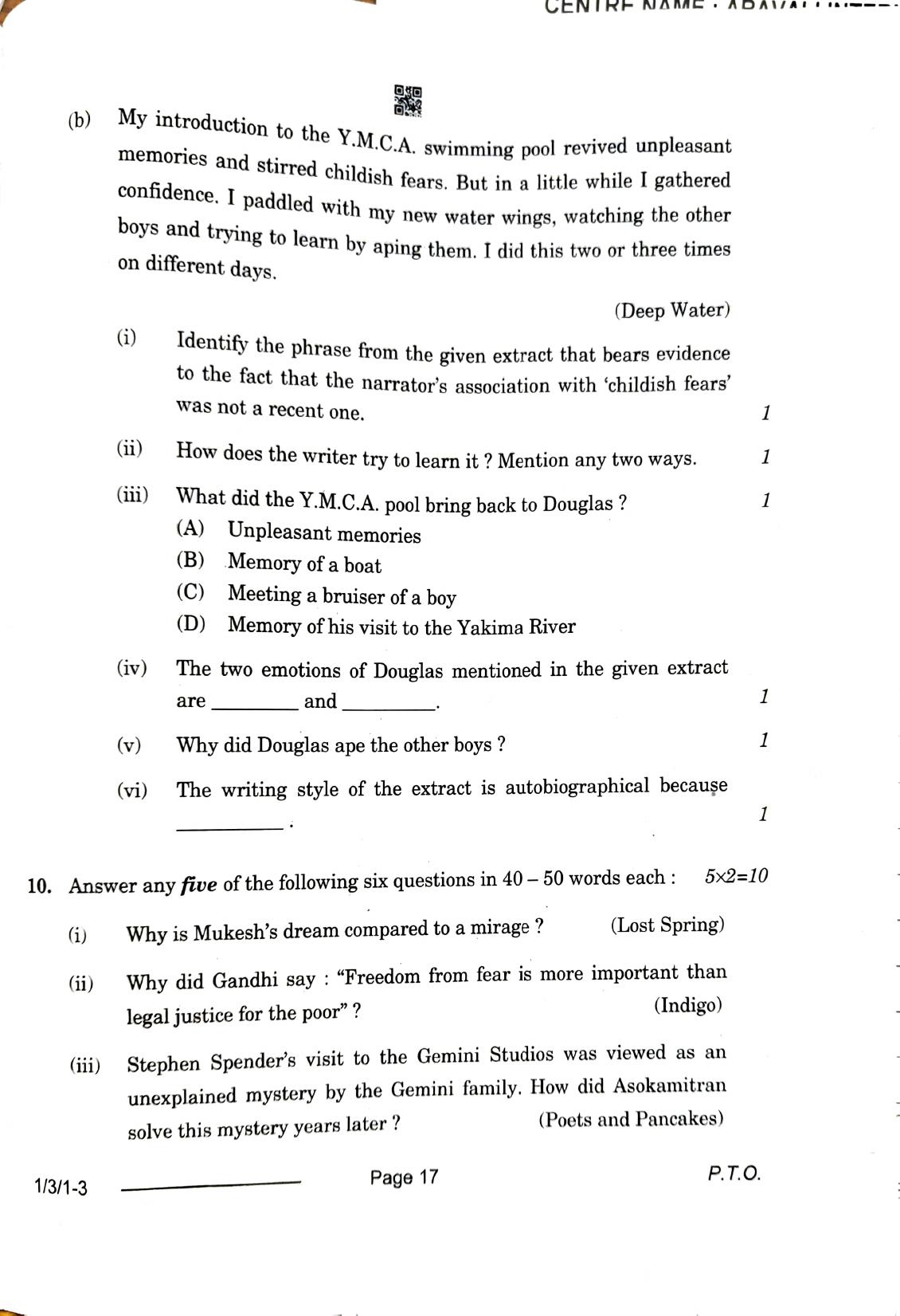 1/3/1 English Core Set 1 2024 Question Paper - Page 22