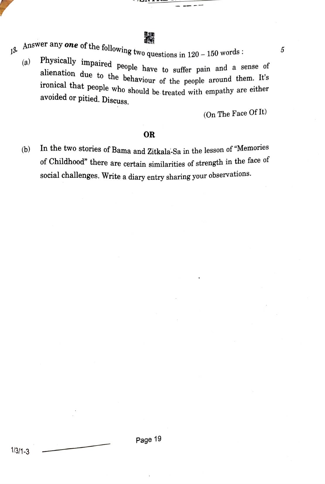 1/3/1 English Core Set 1 2024 Question Paper - Page 24