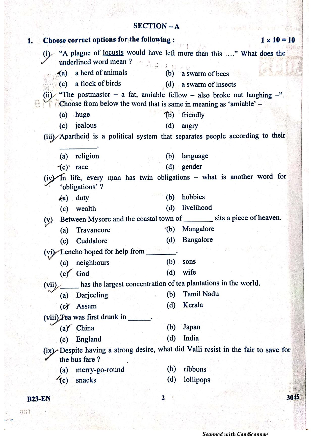 SEBA HSLC English Question Paper 2023 - Page 2