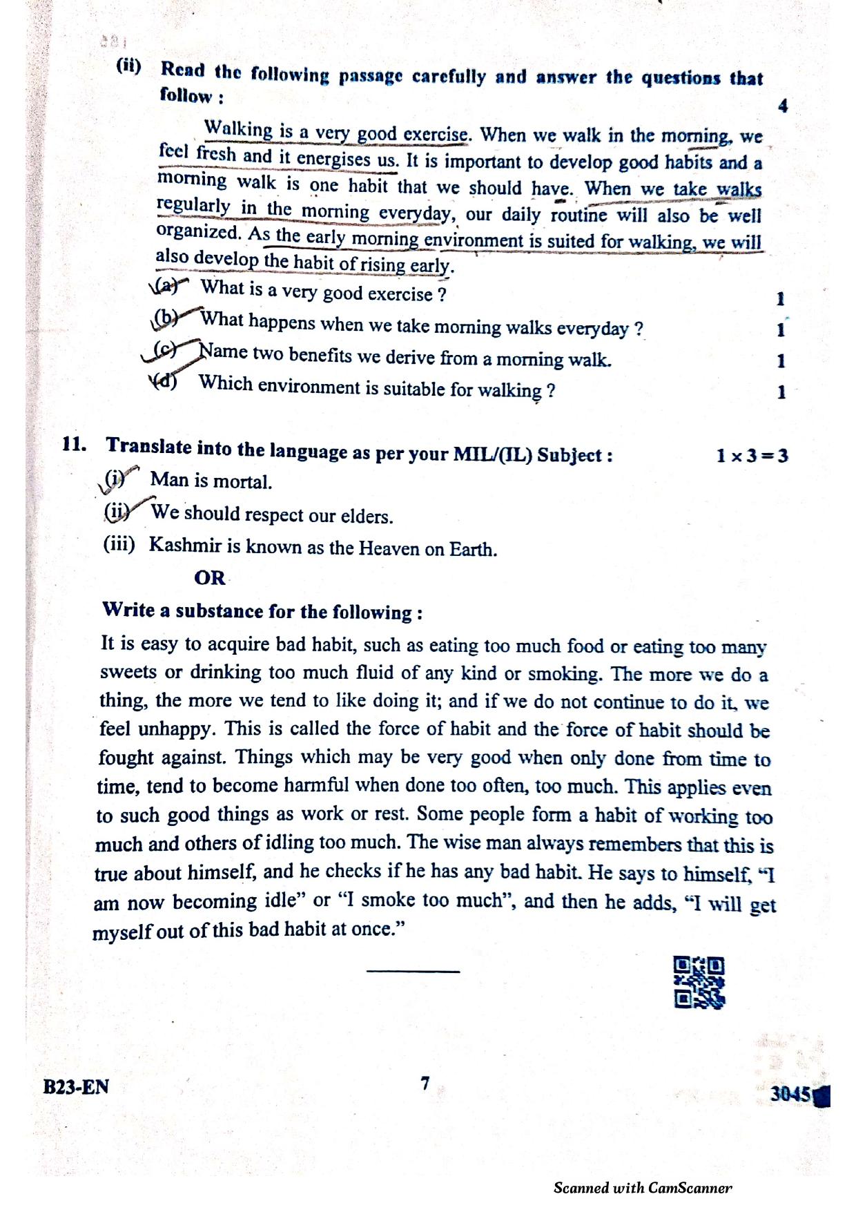 SEBA HSLC English Question Paper 2023 - Page 7