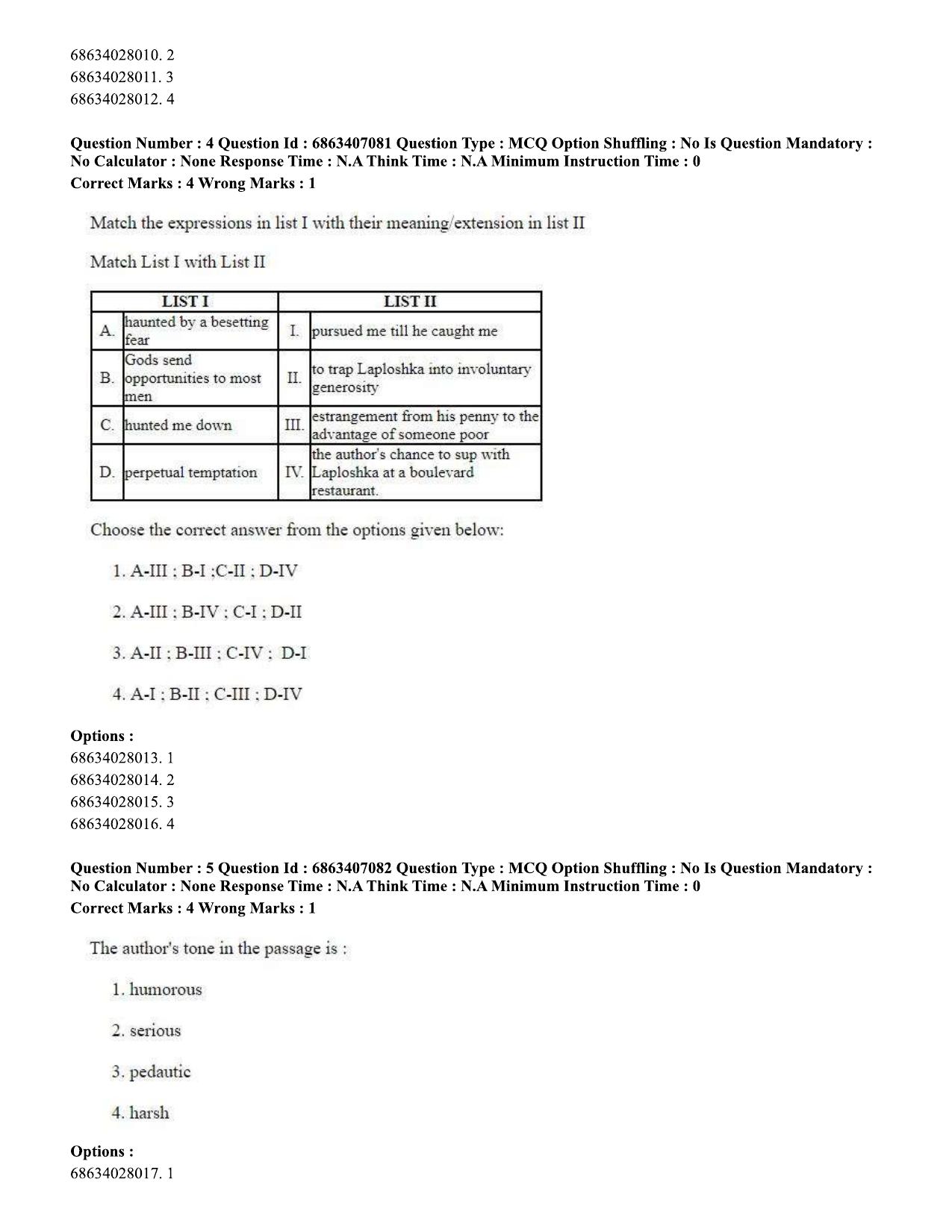 CUET PG 2023: ACQP15 - Phalita and Siddantha Jyotisha (Eng.)-Shift 1 (07-06-2023) Question Papers - Page 4