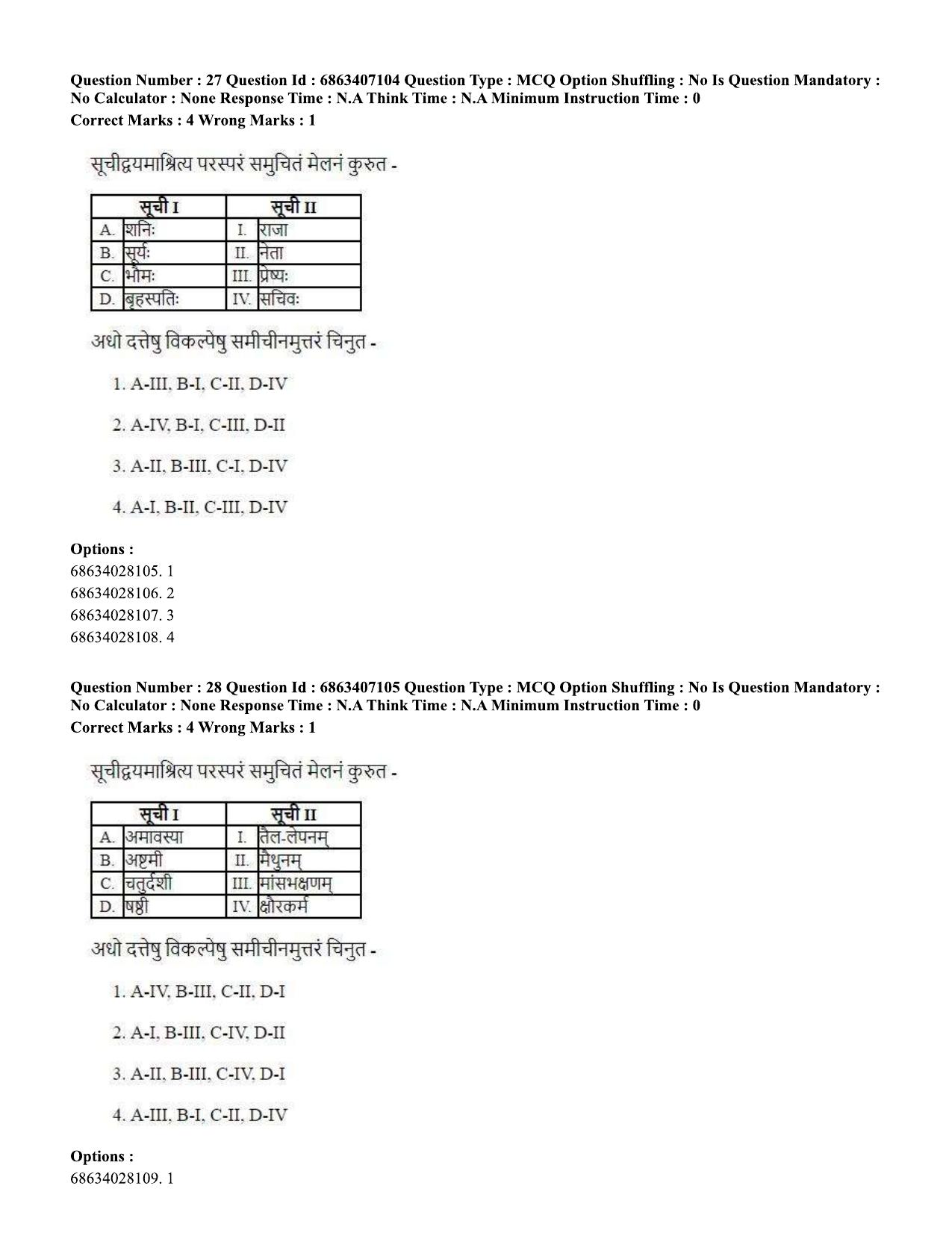 CUET PG 2023: ACQP15 - Phalita and Siddantha Jyotisha (Eng.)-Shift 1 (07-06-2023) Question Papers - Page 44