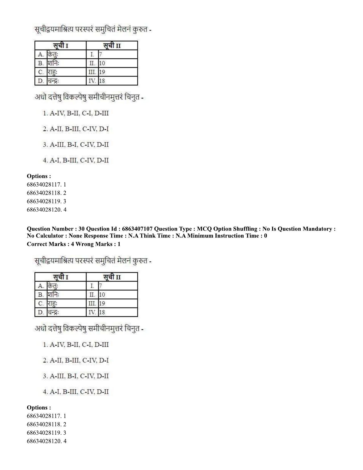 CUET PG 2023: ACQP15 - Phalita and Siddantha Jyotisha (Eng.)-Shift 1 (07-06-2023) Question Papers - Page 49