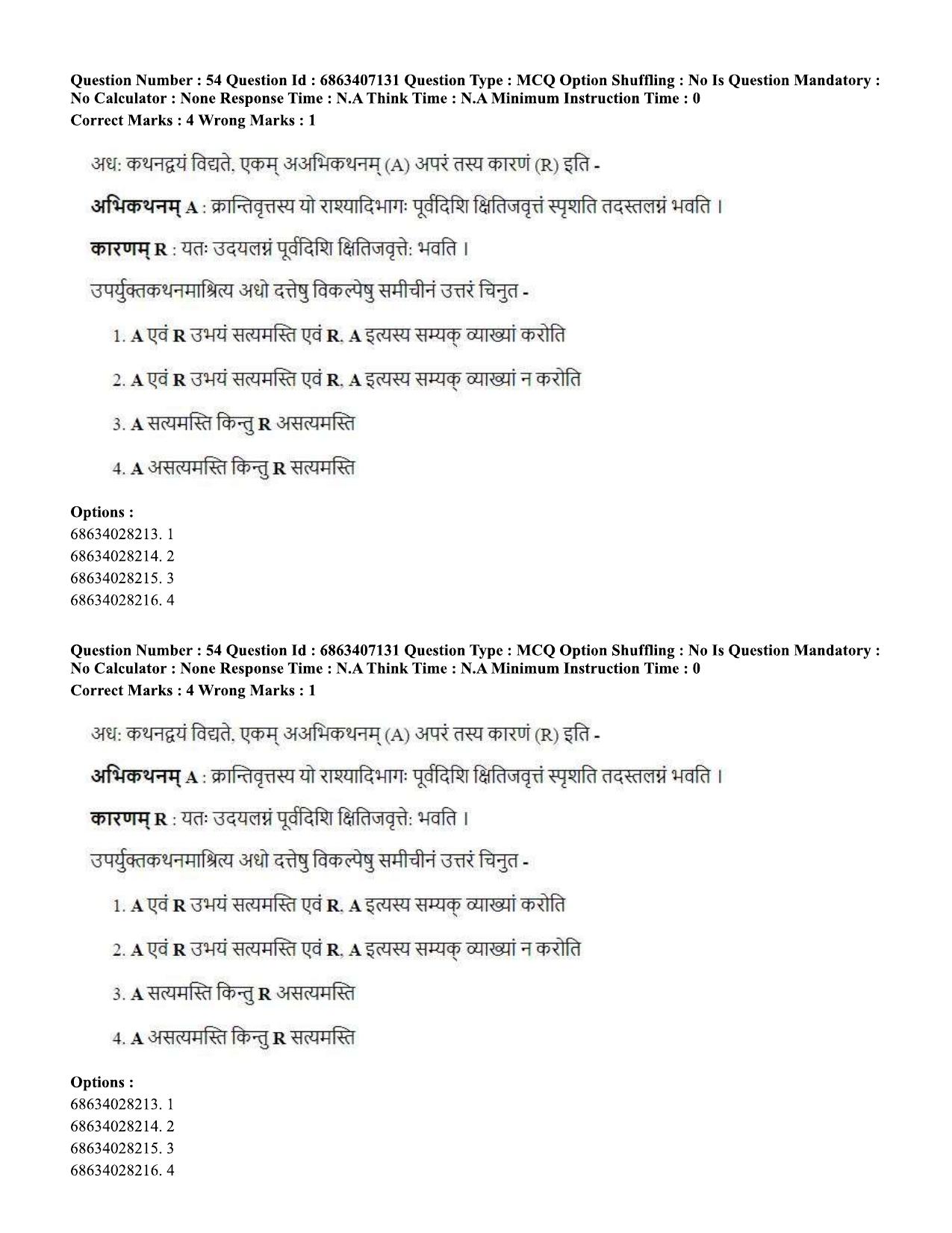 CUET PG 2023: ACQP15 - Phalita and Siddantha Jyotisha (Eng.)-Shift 1 (07-06-2023) Question Papers - Page 90