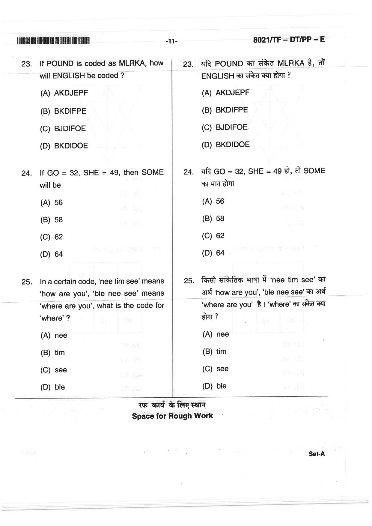 CG Pre B.Ed 2018 Question Paper - Page 11