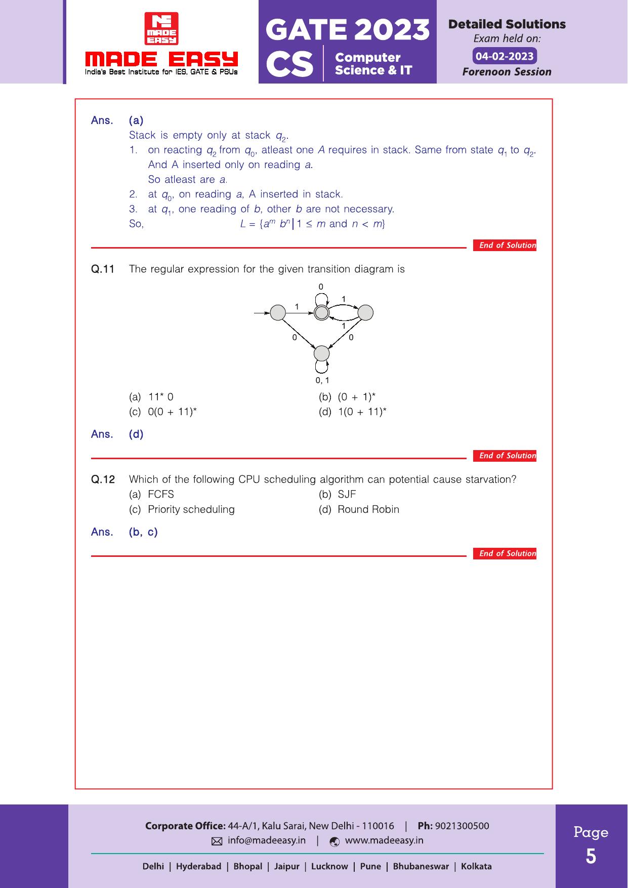 GATE 2023 Computer Science Engineering Question Paper (Made Easy) - Page 7