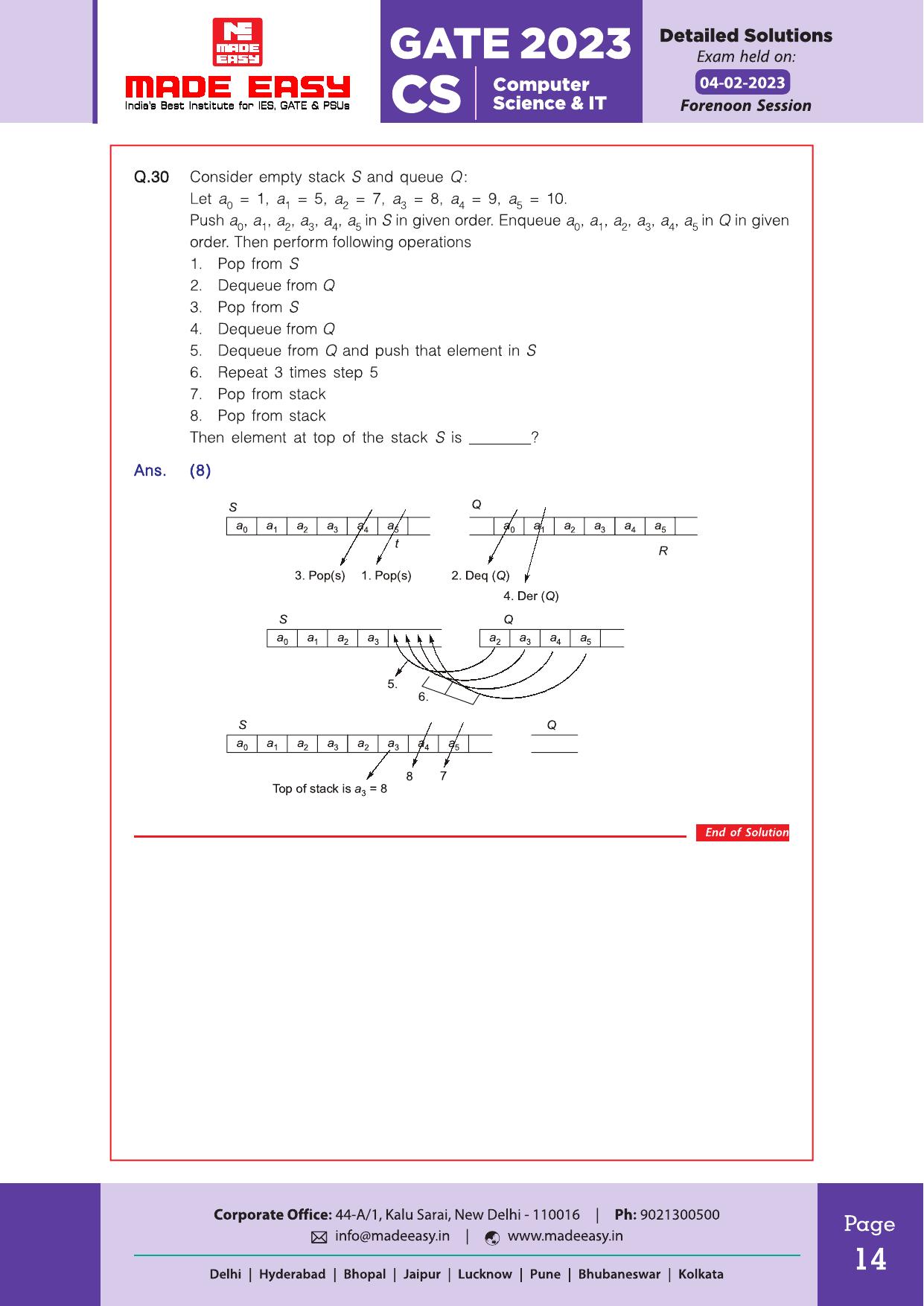 GATE 2023 Computer Science Engineering Question Paper (Made Easy) - Page 19