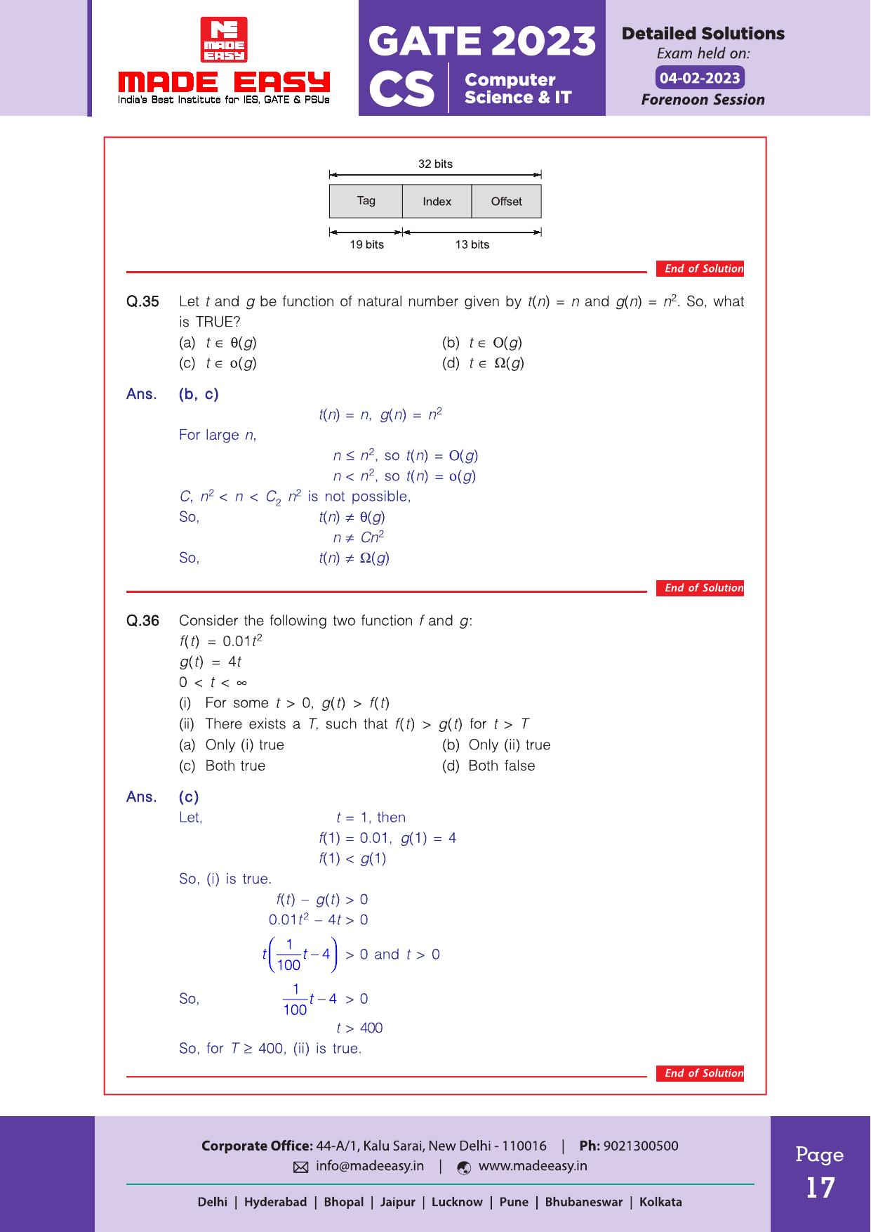 GATE 2023 Computer Science Engineering Question Paper (Made Easy) - Page 23