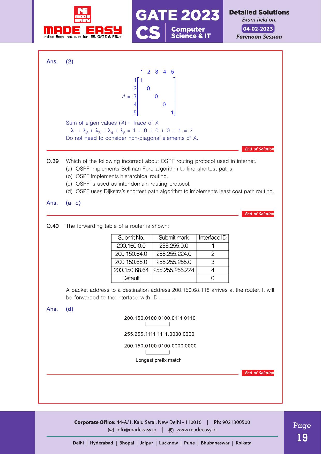 GATE 2023 Computer Science Engineering Question Paper (Made Easy) - Page 25