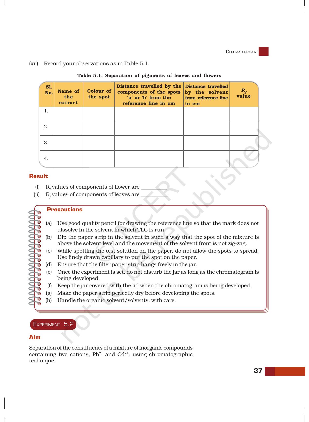 NCERT Laboratory Manuals for Class XII Chemistry - Unit 5 (Chromatography) - Page 4