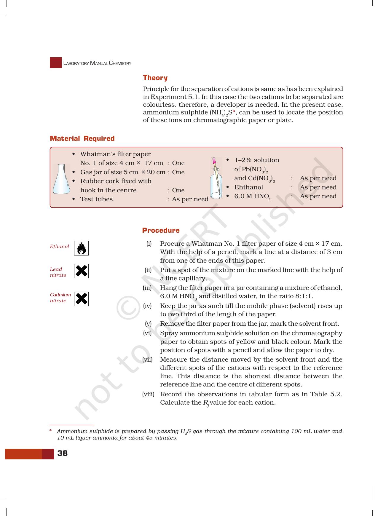 NCERT Laboratory Manuals for Class XII Chemistry - Unit 5 (Chromatography) - Page 5