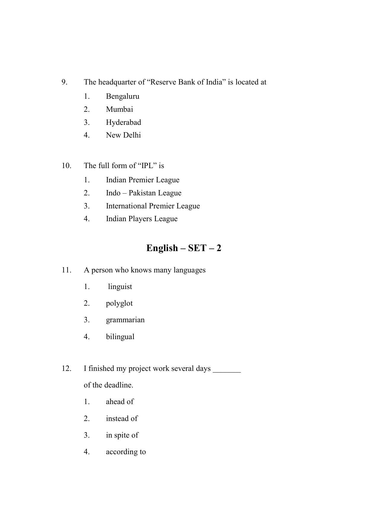 AP DEECET PHYSICAL SCIENCE (English Medium) 2022 Question Paper - Page 3