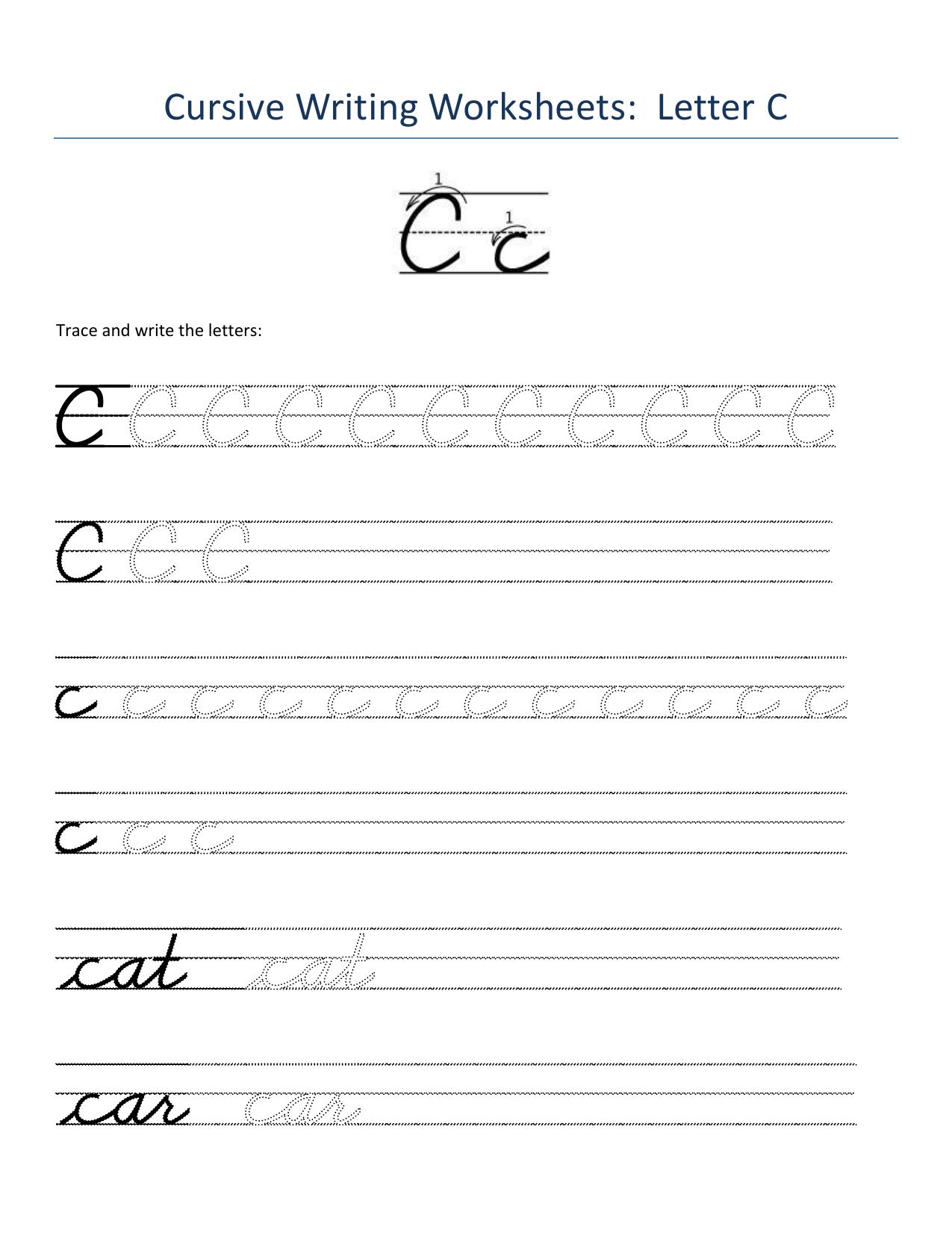 Cursive Alphabet Worksheets - Page 3