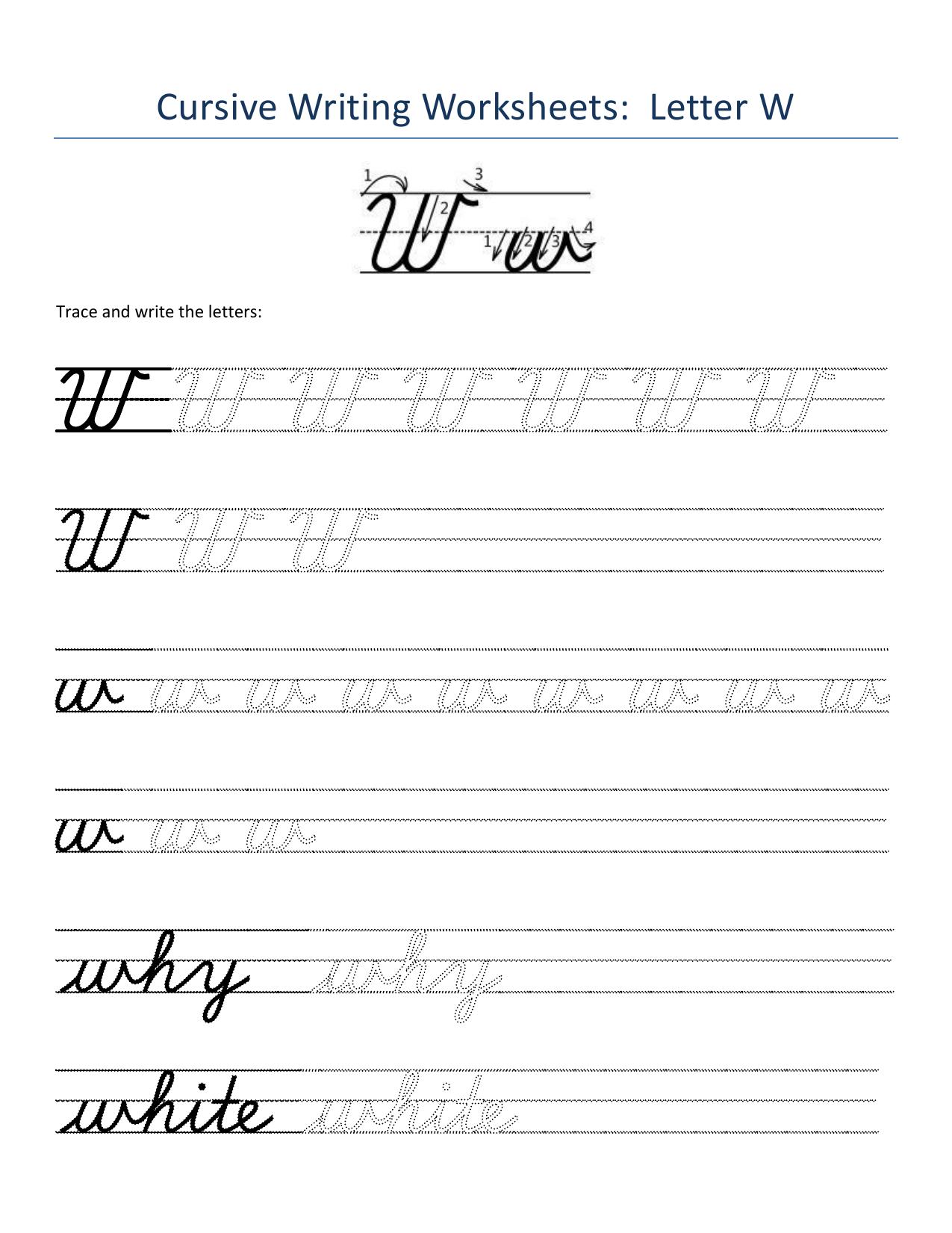 Cursive Alphabet Worksheets - Page 23
