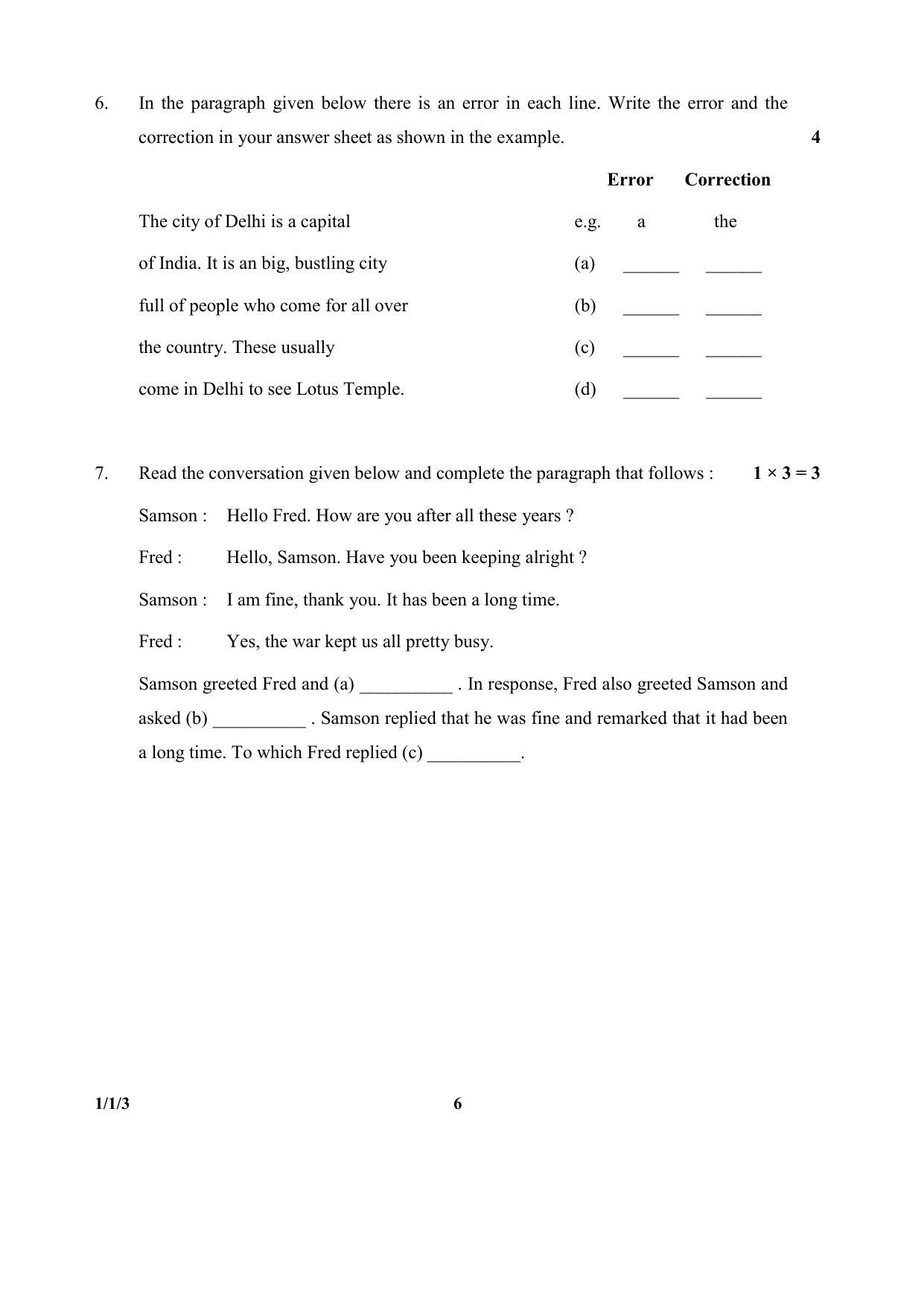 CBSE Class 10 1-1-3 (Eng.) 2017-comptt Question Paper - Page 6