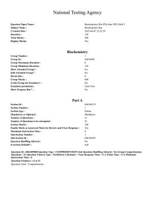 CUET PG 2023: SCQP05 – Biochemistry (Hindi)-shift 3 (07-06-2023) Question Paper