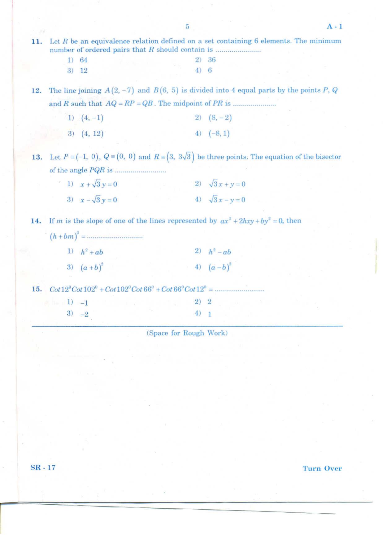 KCET Mathematics 2010 Question Papers - Page 4