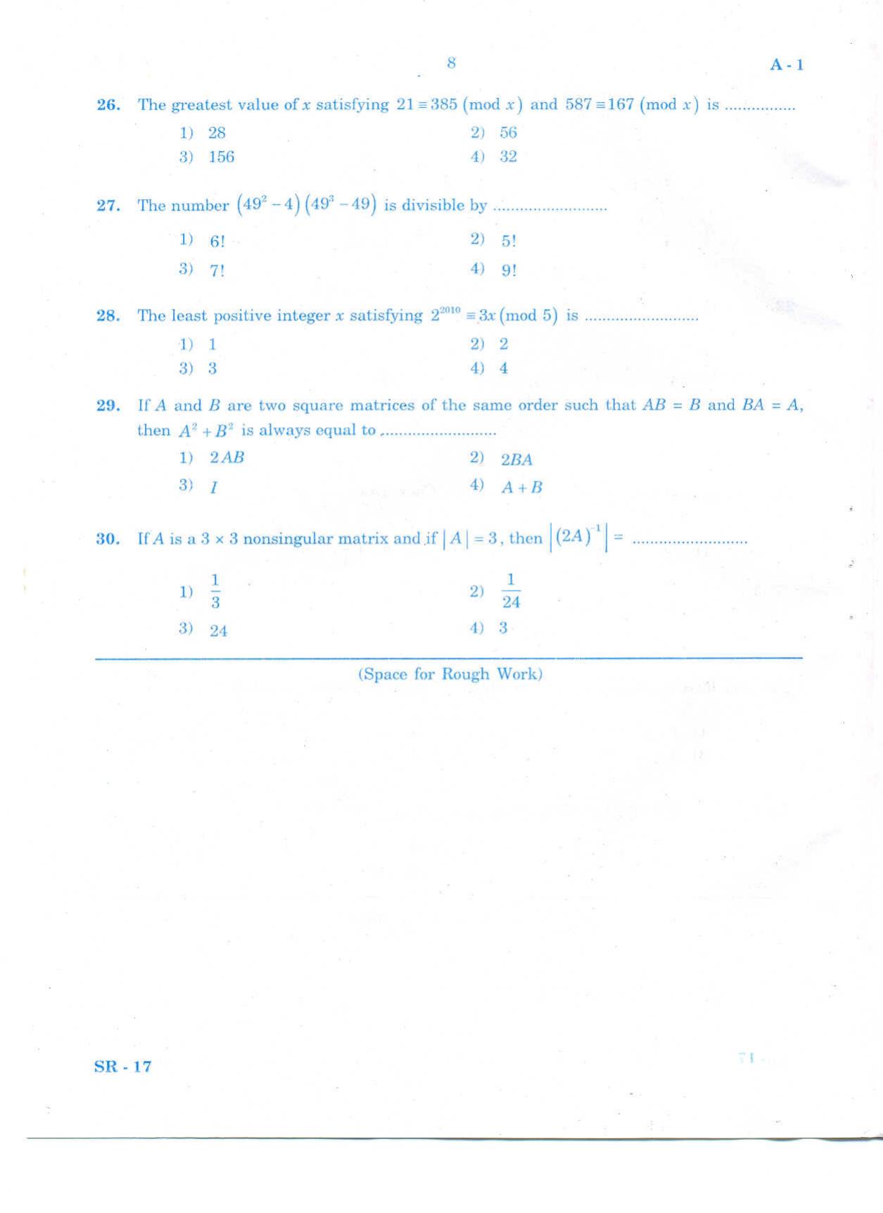 KCET Mathematics 2010 Question Papers - Page 7