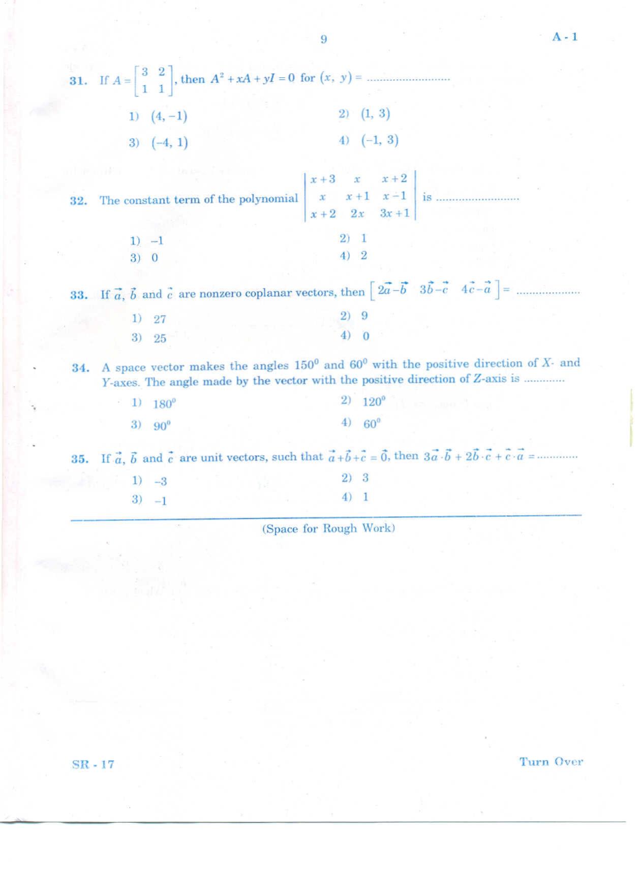 KCET Mathematics 2010 Question Papers - Page 8