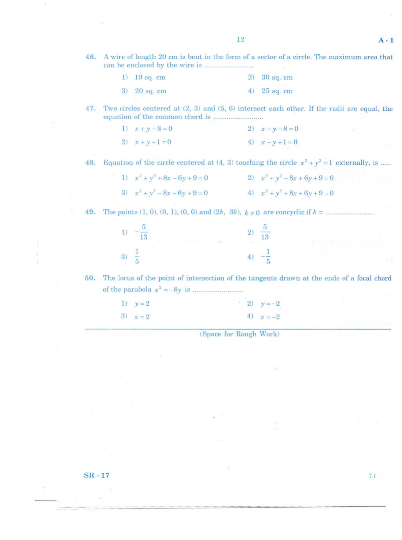 KCET Mathematics 2010 Question Papers - Page 11