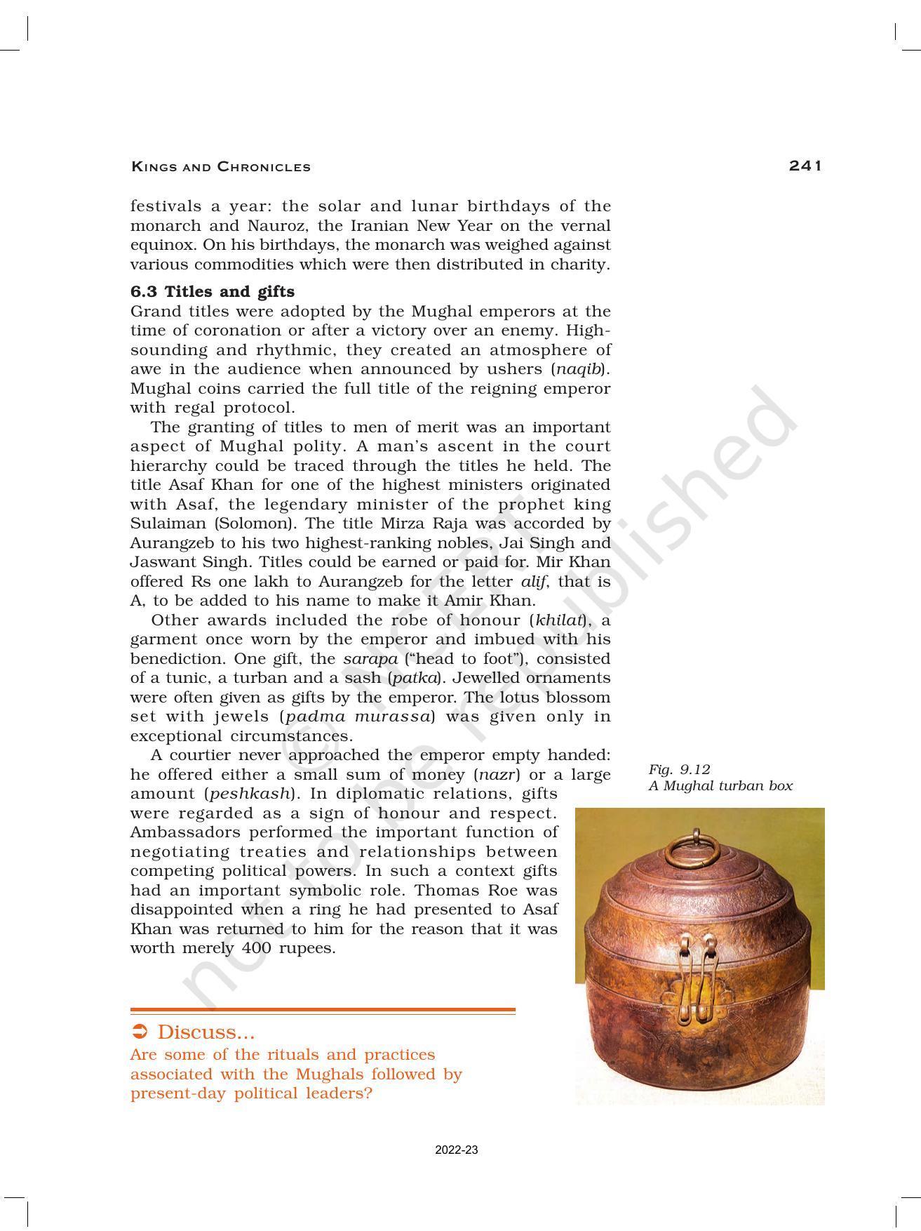NCERT Book for Class 12 History (Part-II) Chapter 9 Kings and Chronicles - Page 18