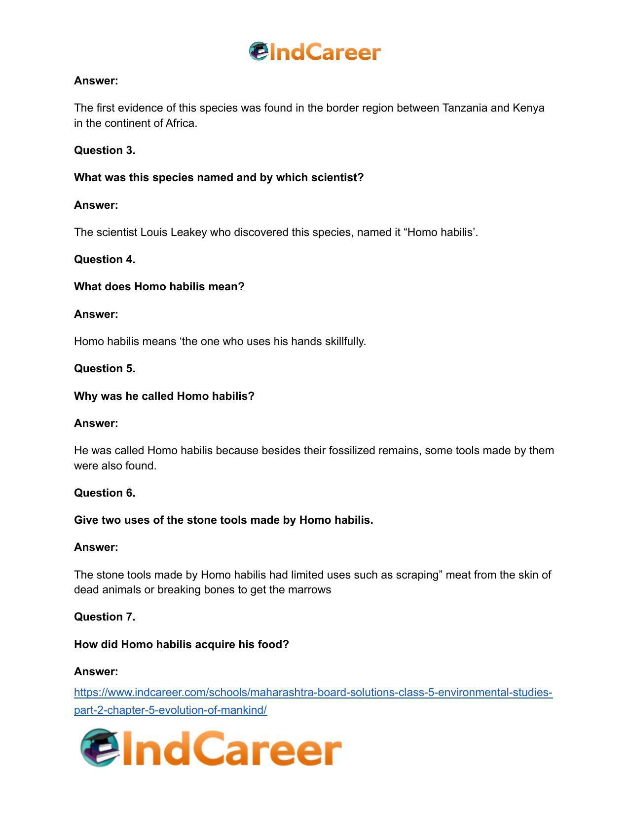 Maharashtra Board Solutions Class 5-Environmental Studies (Part 2): Chapter 5- Evolution of Mankind - Page 10