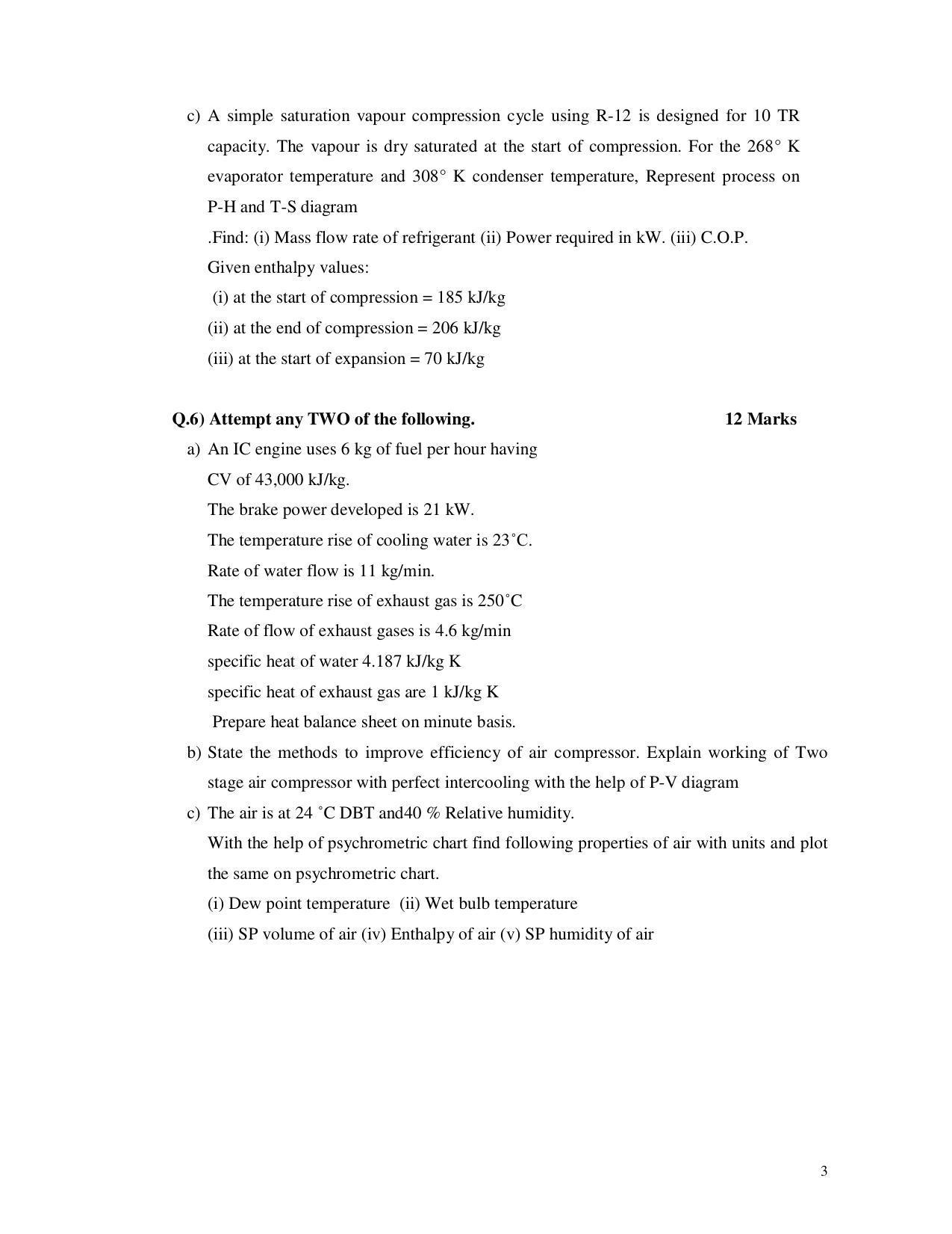 MSBTE Summer Question Paper 2019 - Power Engineering and Refrigeration - Page 3