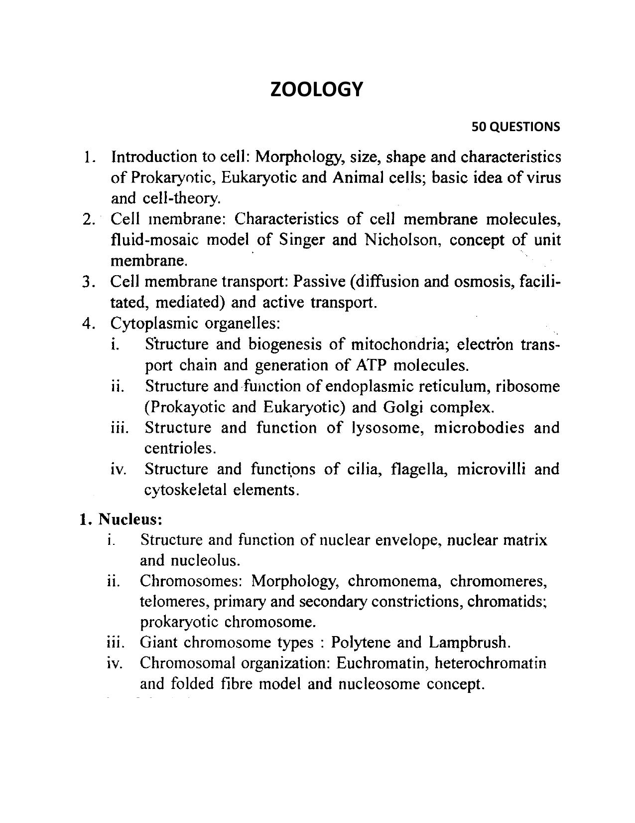 RUHS M.Sc Med Entrance Exam - Group B BSc Biology Syllabus - Page 9