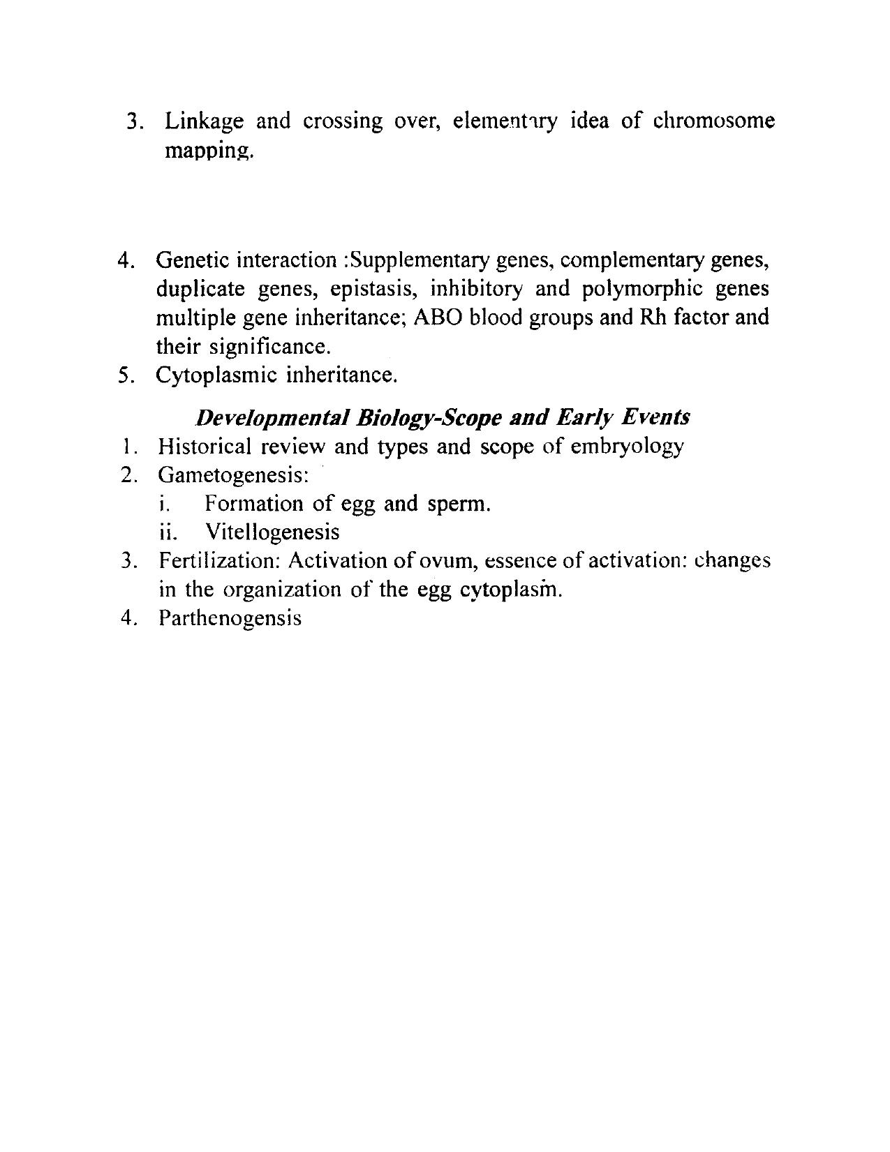 RUHS M.Sc Med Entrance Exam - Group B BSc Biology Syllabus - Page 11