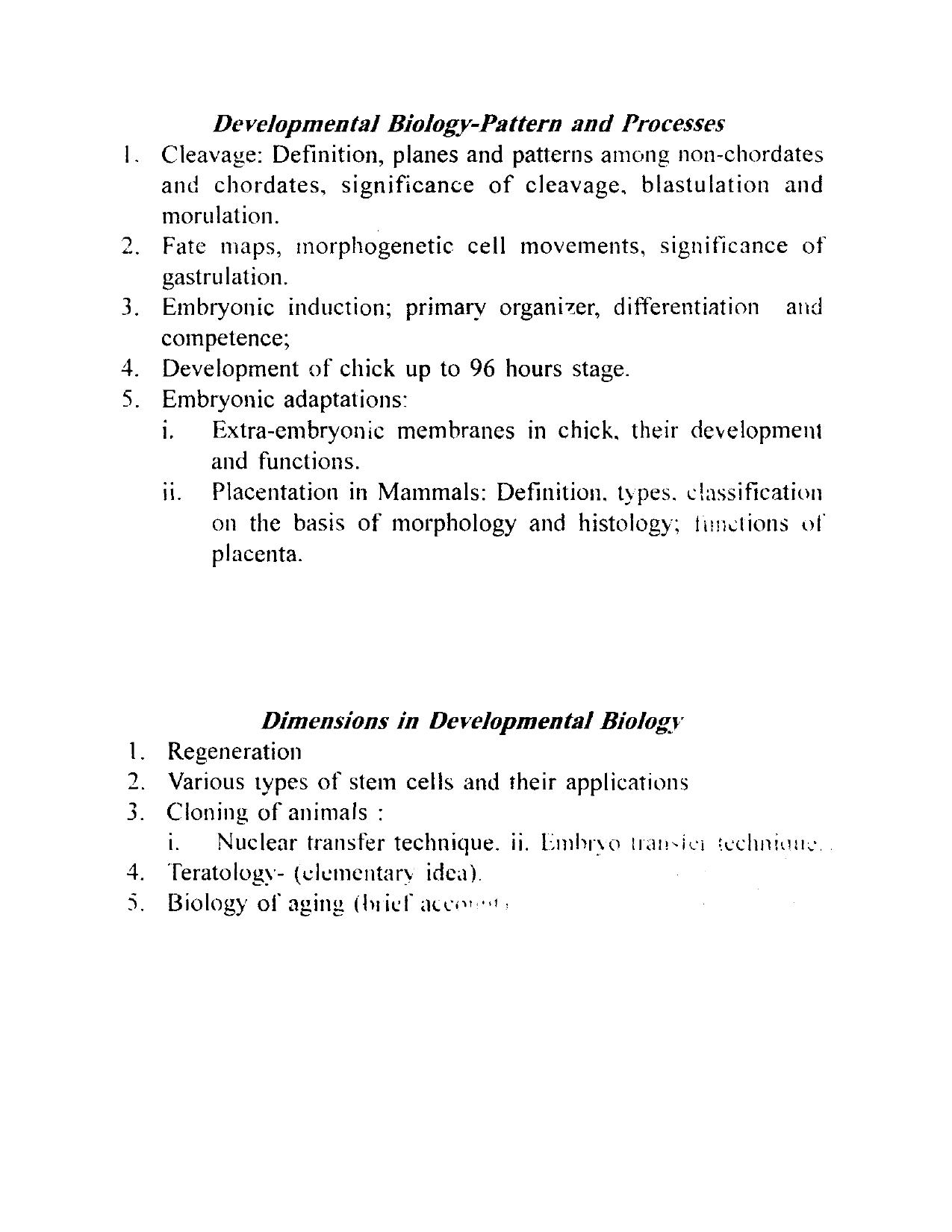 RUHS M.Sc Med Entrance Exam - Group B BSc Biology Syllabus - Page 12