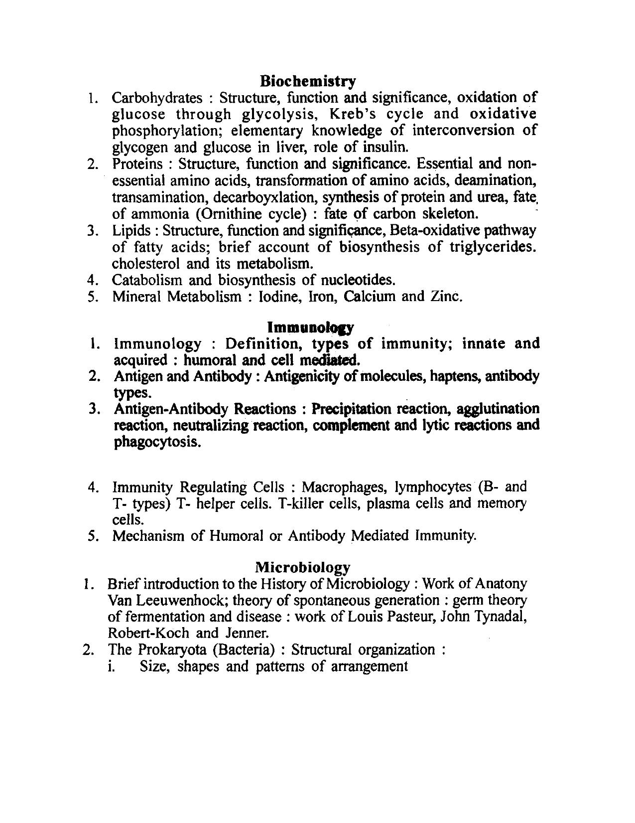 RUHS M.Sc Med Entrance Exam - Group B BSc Biology Syllabus - Page 14