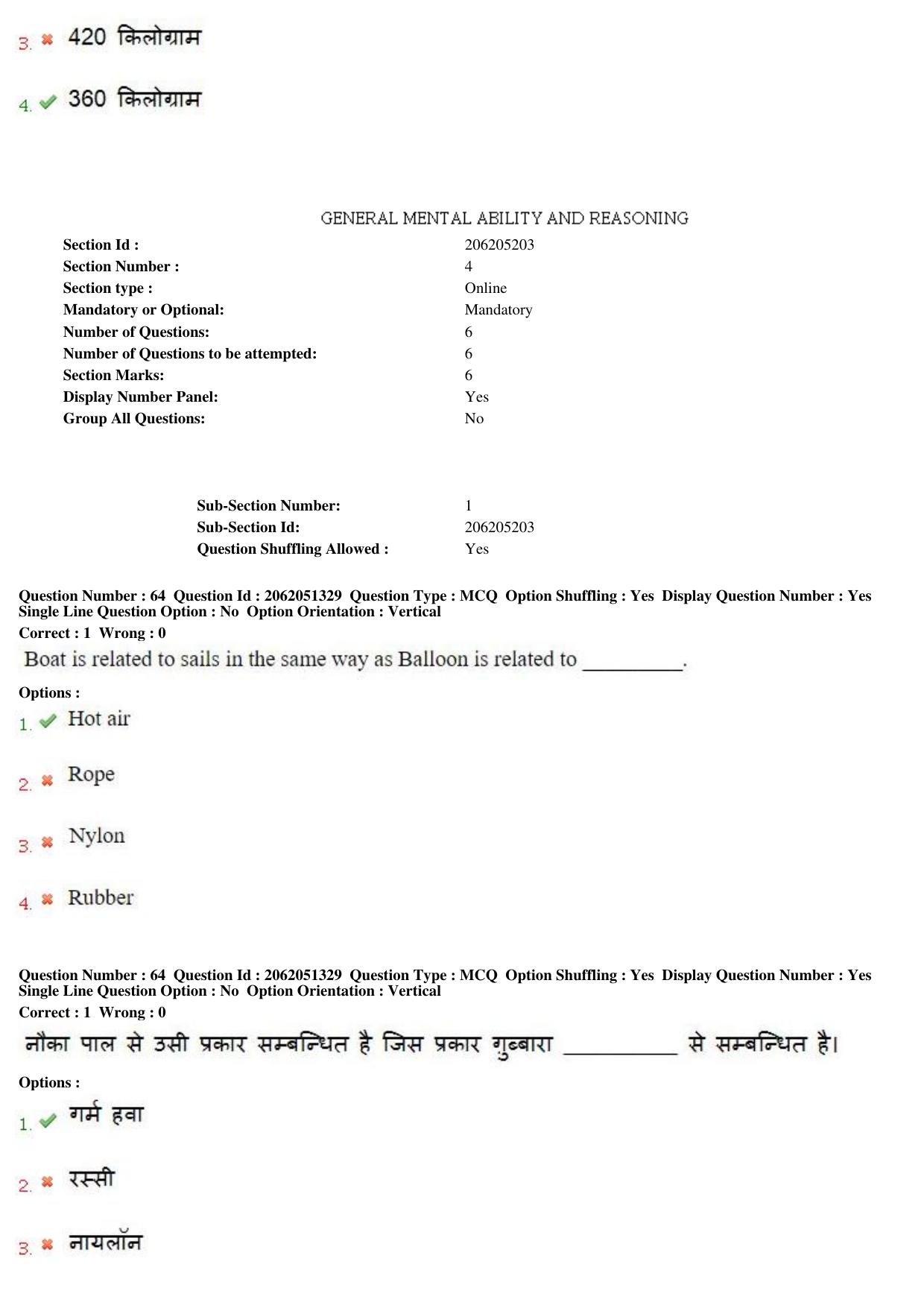 MP CPCT 16th February 2018 CPCT Question Paper Shift 2 - Page 46