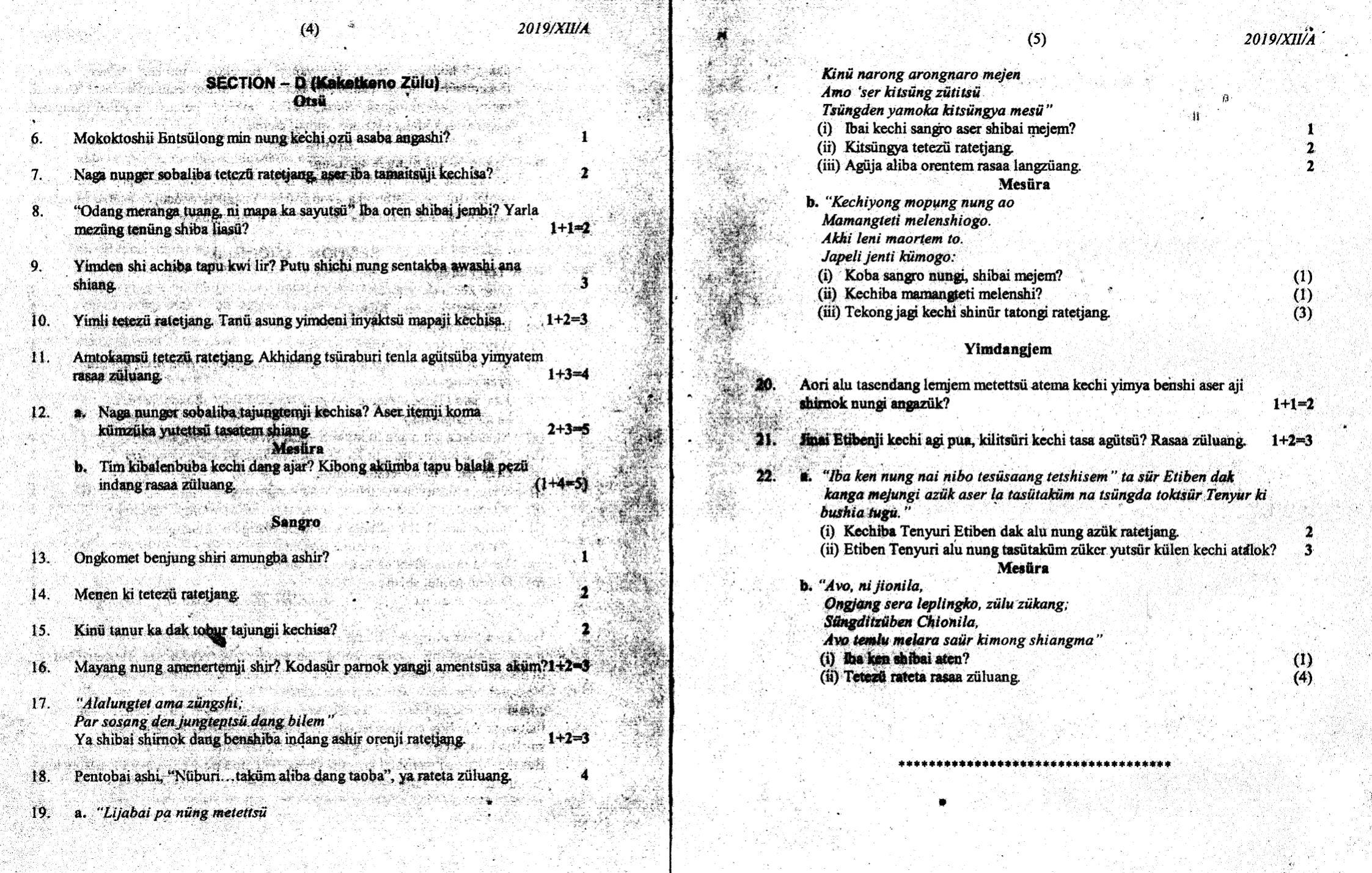 Nagaland Board Class 12 AO 2019 Question Papers - Page 3
