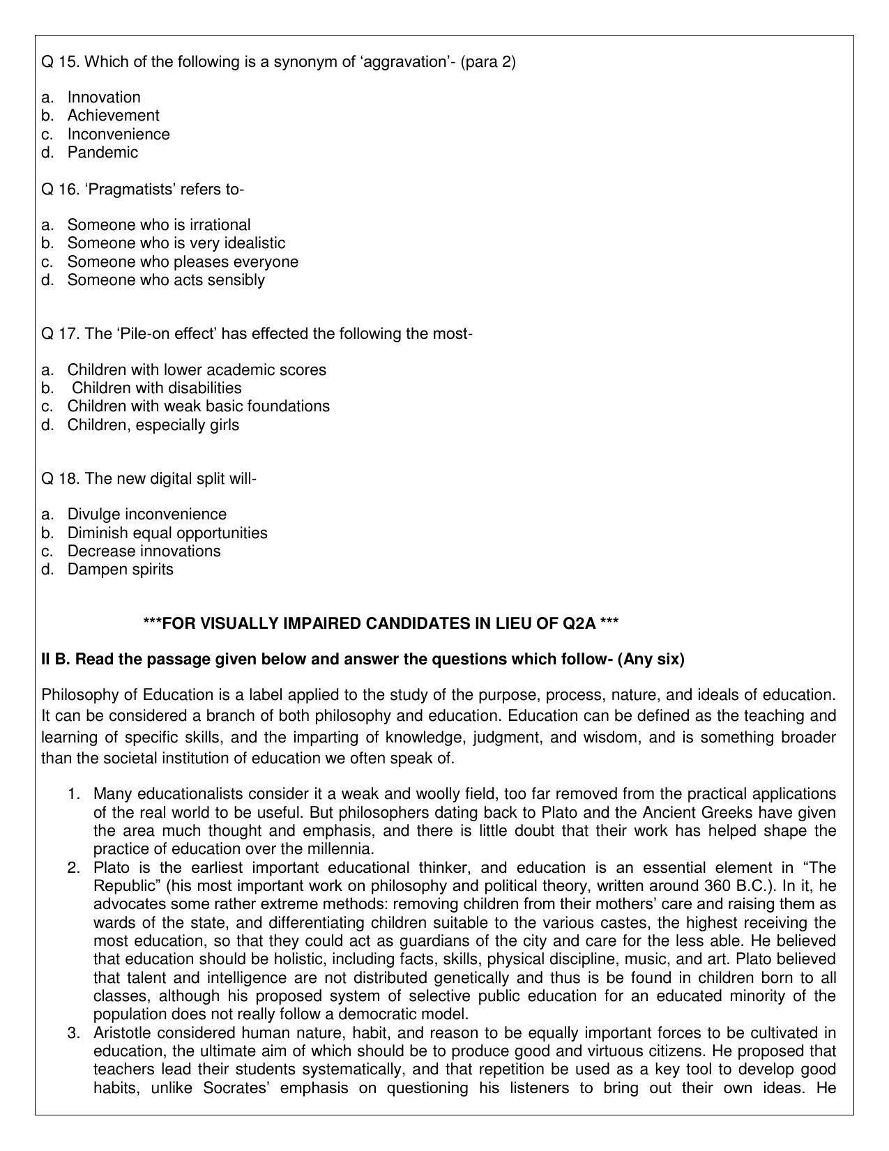 CBSE Class 12th English Elective Sample Question Paper 2021-22 - Page 6
