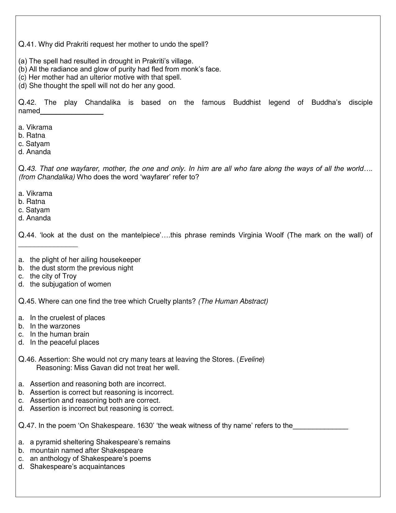 CBSE Class 12th English Elective Sample Question Paper 2021-22 - Page 12