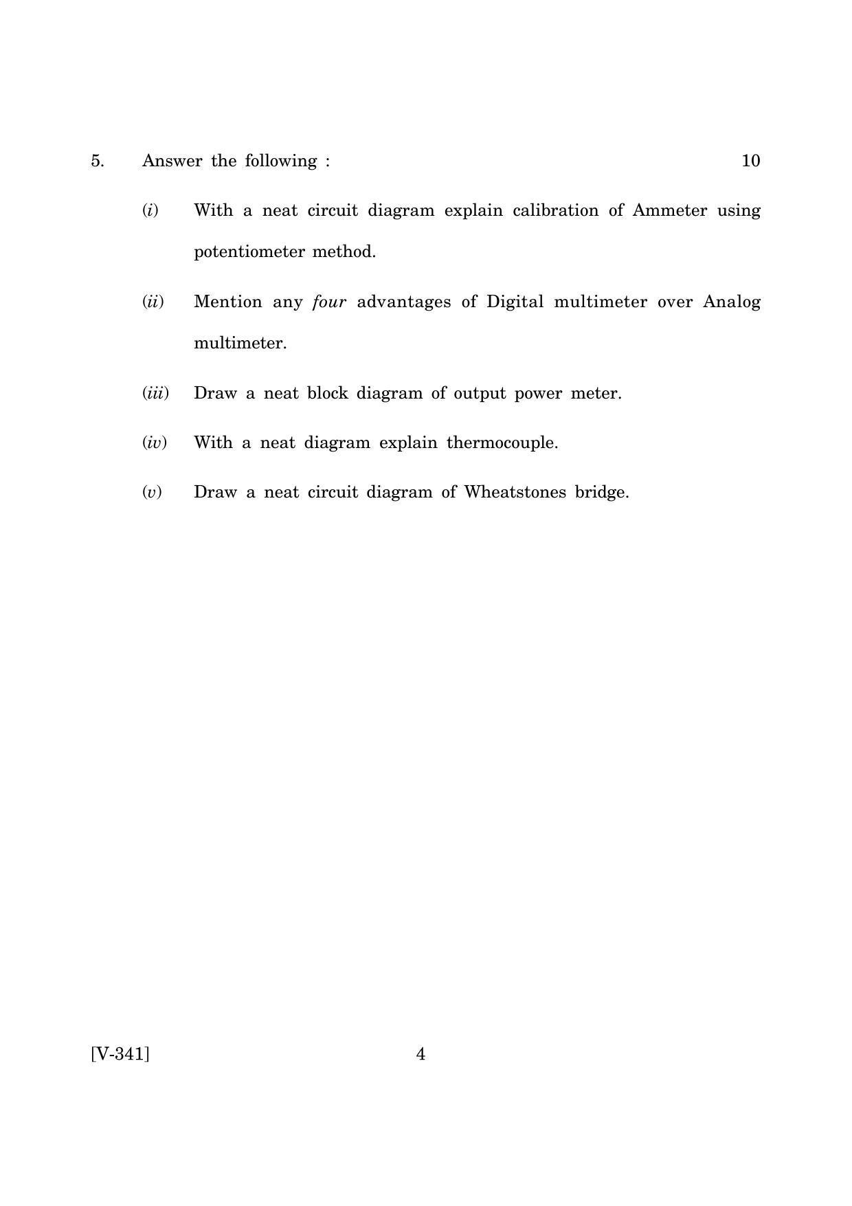Goa Board Class 12 Electronic and Electrical Measurements  2019 (June 2019) Question Paper - Page 4