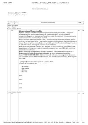 NCET 2025 Question Paper - Spanish